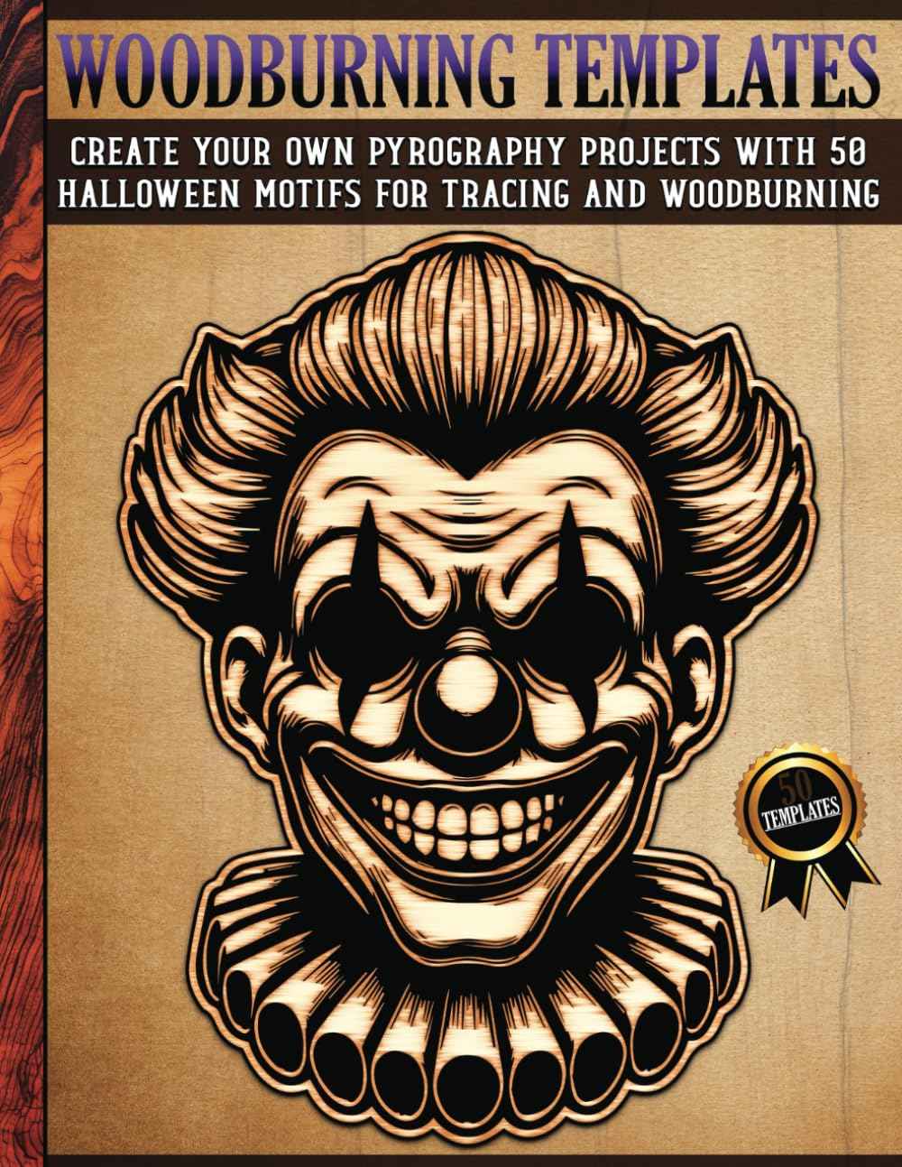 Woodburning Templates: Halloween Pyrography Stencils for Tracing and Wood Burning - Spooky and Creepy Motifs
