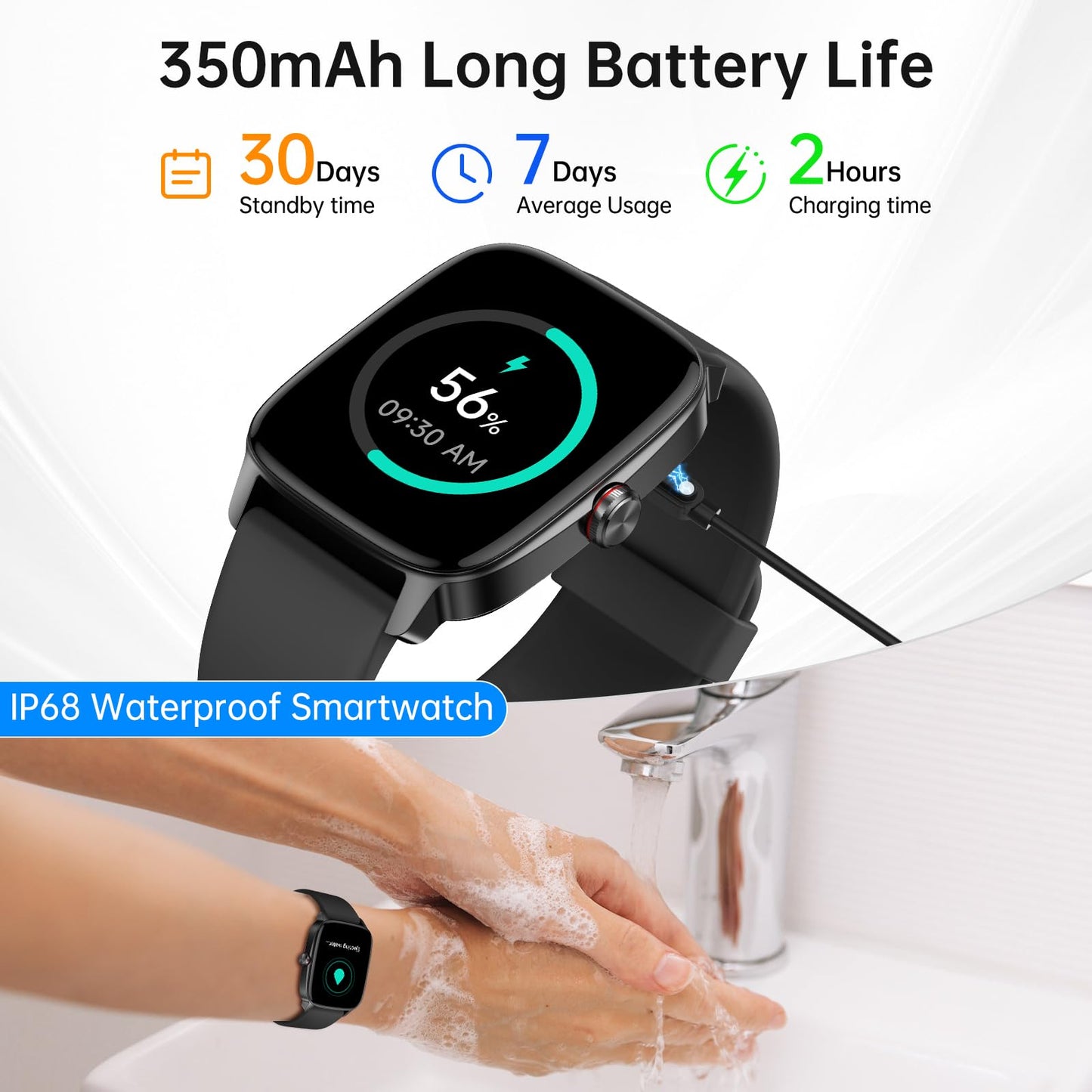 Smart Watch for Men Women, Bluetooth Call Smartwatch with AI Voice, 1.85" HD DIY Dial Fitness Watch, Heart Rate/SpO2/Steps/Sleep Monitor, 100+ Sports Modes, IP68 Waterproof Watch for Android iOS 🍁 All In One Marketplace Canada