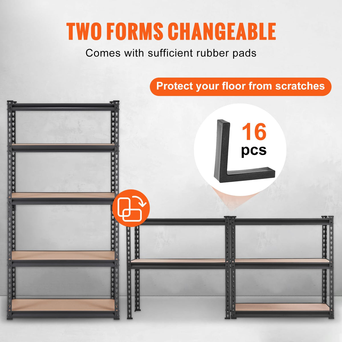 VEVOR Storage Shelving Unit, 5-Tier Adjustable, 2000 lbs Capacity, Heavy Duty Garage Shelves Metal Organizer Utility Rack, Black, 30" L x 12" W x 60" H for Kitchen Pantry Basement Bathroom Laundry 🍁 All In One Marketplace Canada