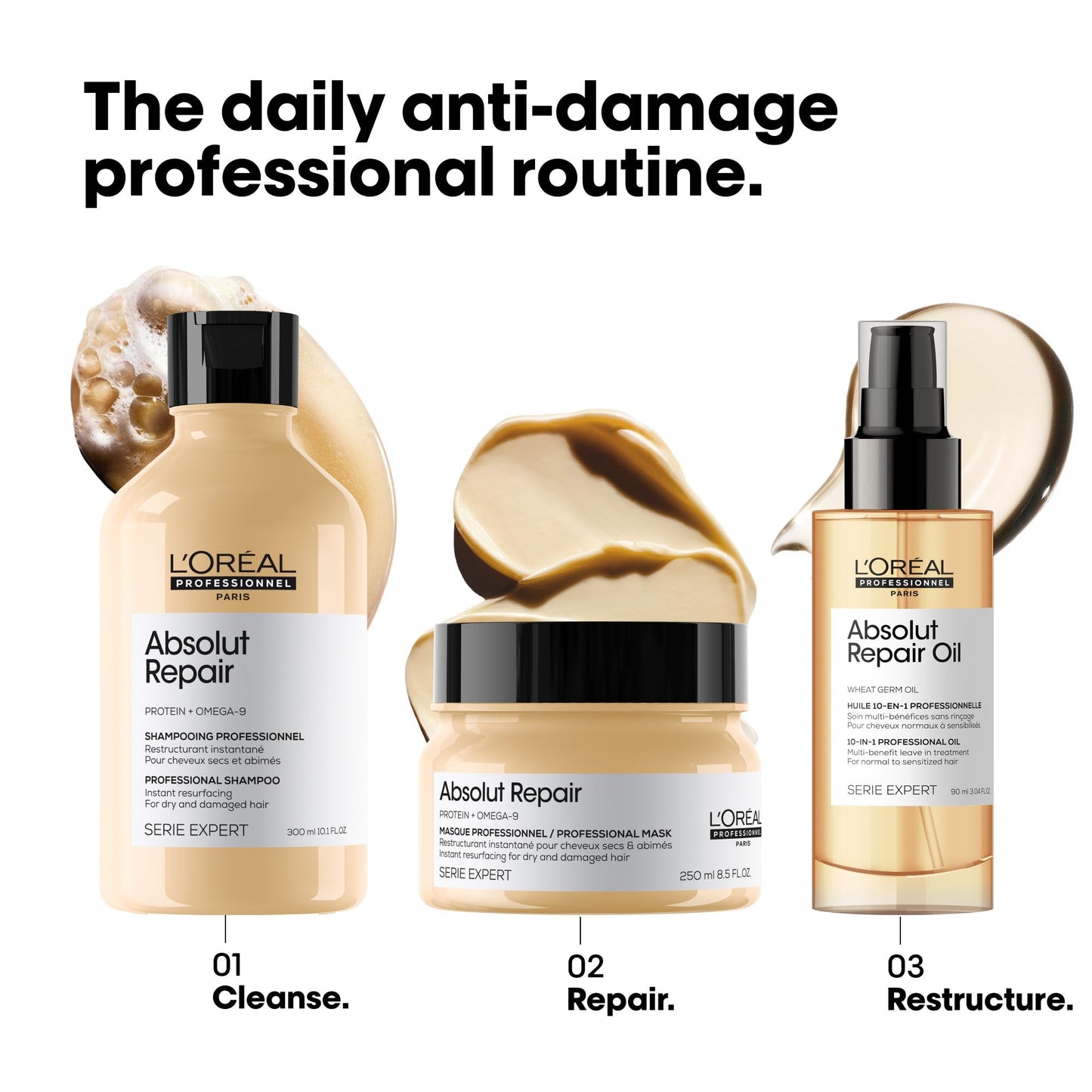 L'Oreal Professionnel Absolut Repair Resurfacing Mask, Premium Hair Care, Omega-9 Hydrating Treatment for Damaged Hair, 250 ML 🍁 All In One Marketplace Canada