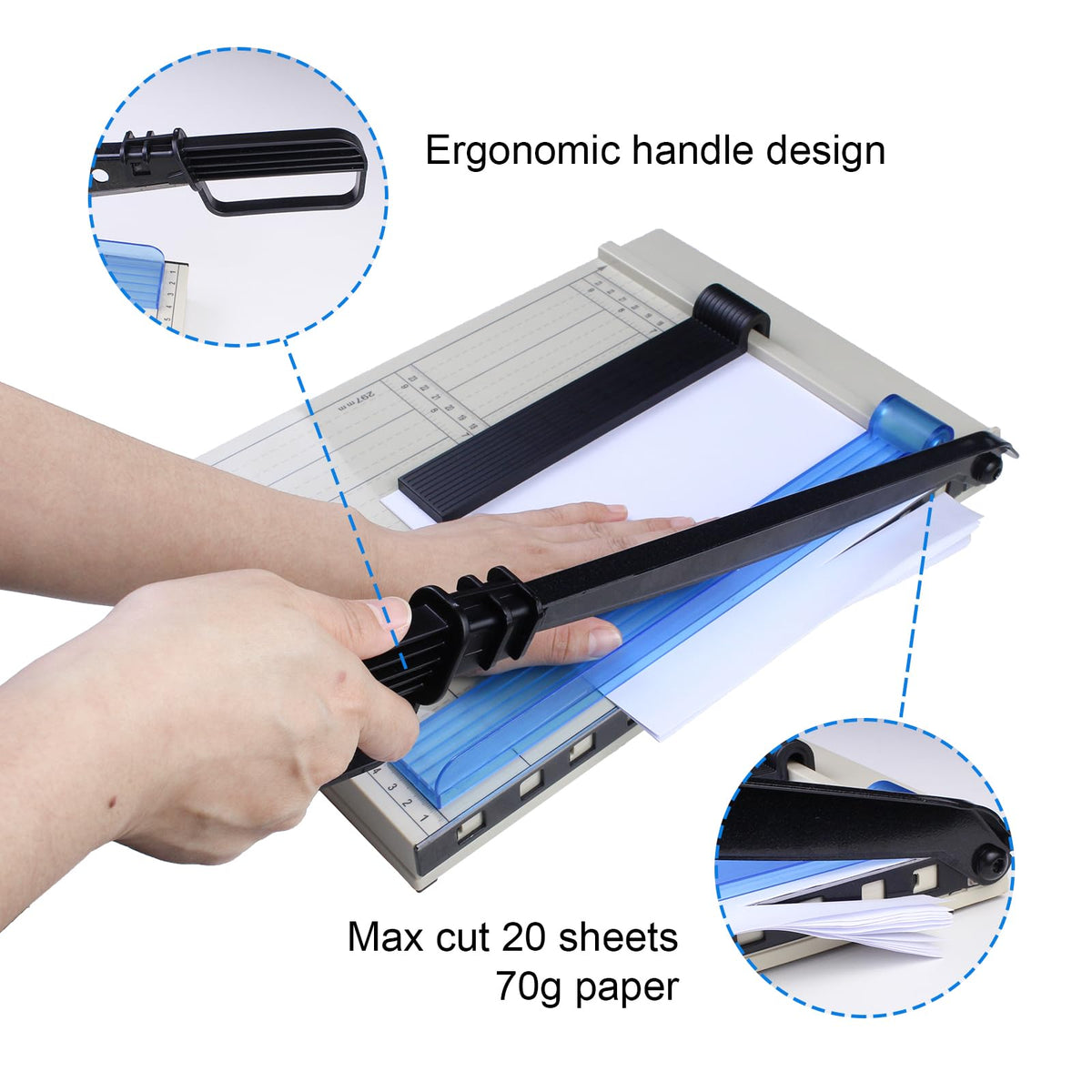 Paper Cutter, Paper Cutting Machine, 12 "A4 Cutting Length, 10 Sheet Capacity, with Safety Protection Device and Blade Lock, Suitable for Office, School or Commercial usePaper Cutter 🍁 All In One Marketplace Canada