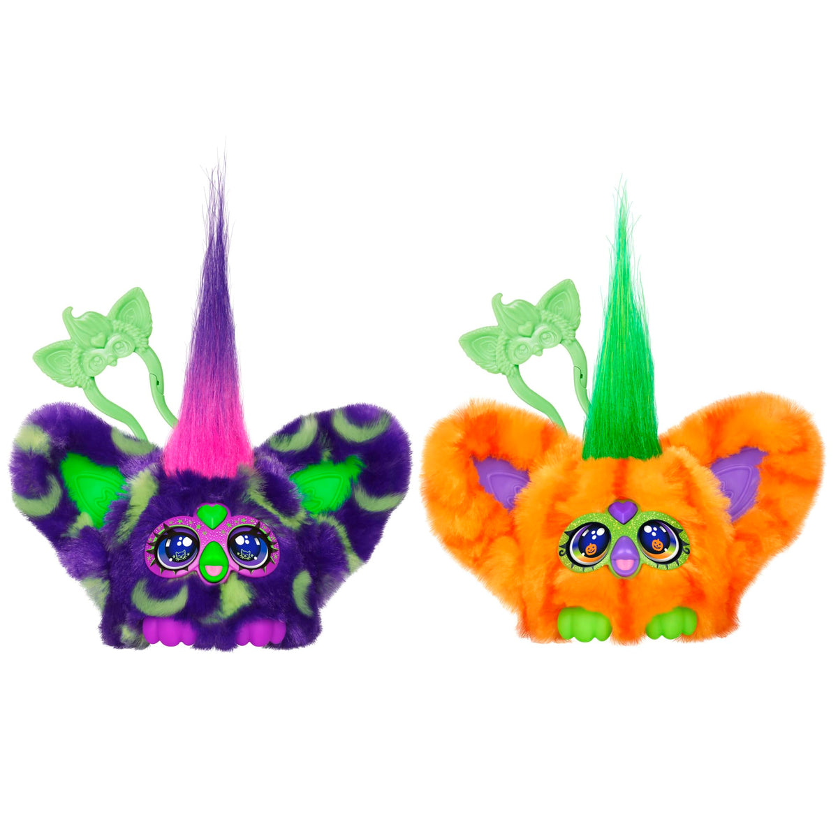 Furby Furblets 2 Pack of Fall Edition Mini Friends Trick-Ee & Boo-Kin, Electronic Halloween Plush Toys for Girls & Boys 6+, Multicolor