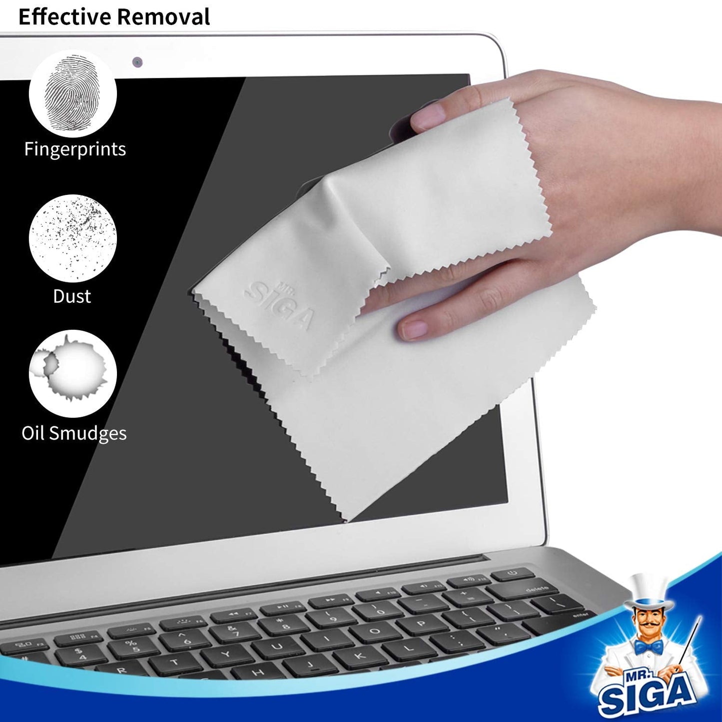 MR.SIGA Premium Microfiber Cleaning Cloths for Lens, Eyeglasses, Screens, Tablets, Glasses, 6 Pack, 6 x 7 inch 🍁 All In One Marketplace Canada