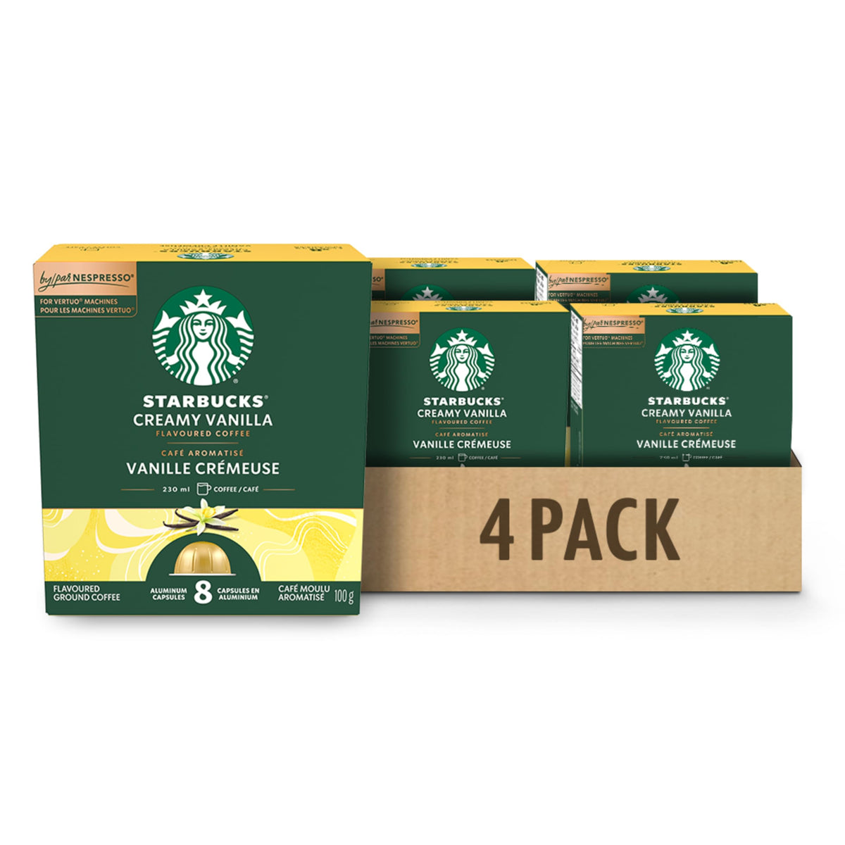 STARBUCKS Creamy Vanilla for NESPRESSO VERTUO, Coffee, 4 Boxes, 400 g 🍁 All In One Marketplace Canada