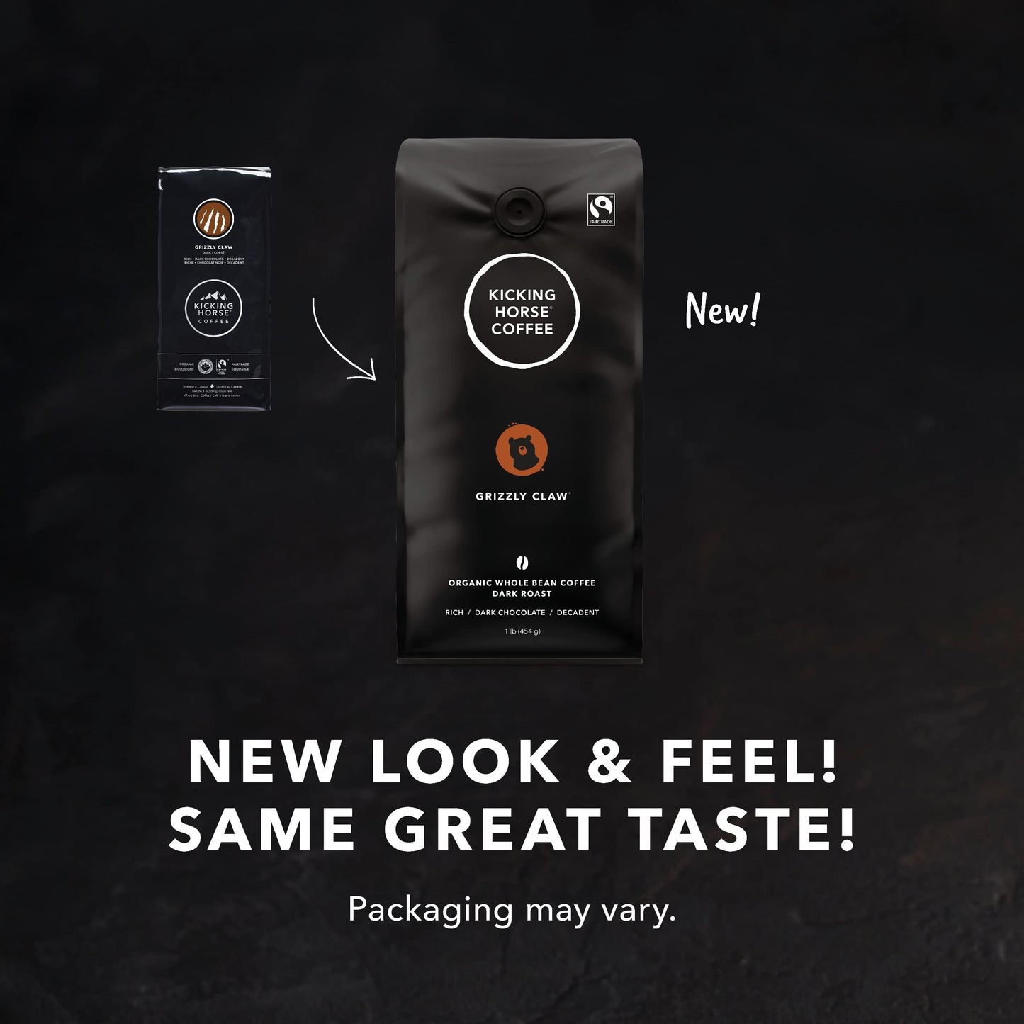 Kicking Horse Coffee, Whole Bean, 1 lb - Certified Organic, Fairtrade, Kosher Coffee, Grizzly Claw - Dark Roast, 454 g (Pack of 1) 🍁 All In One Marketplace Canada