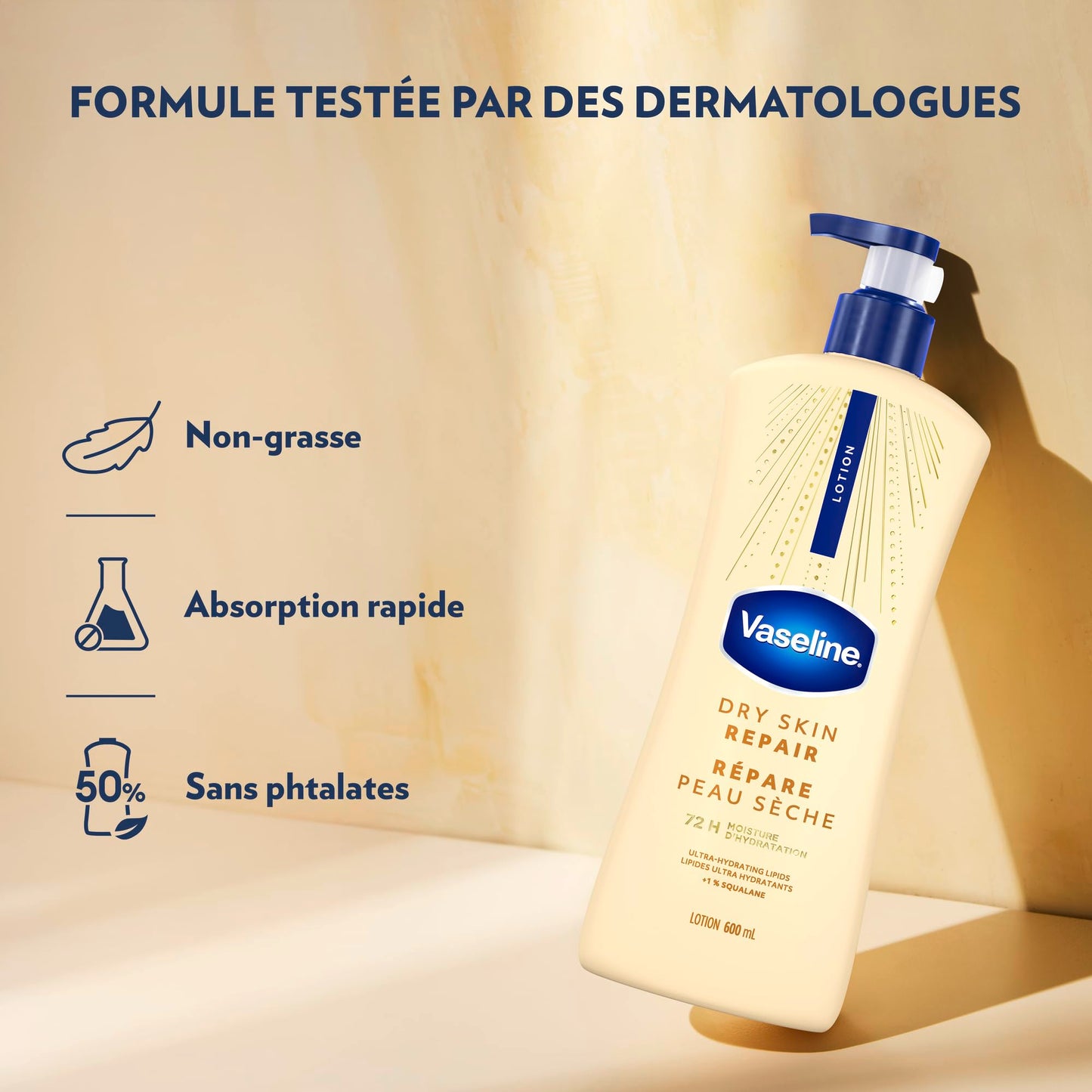 Vaseline Dry Skin Repair Lotion Ultra-Hydrating 72H Moisture, 600mL, 4-Pack 🍁 All In One Marketplace Canada