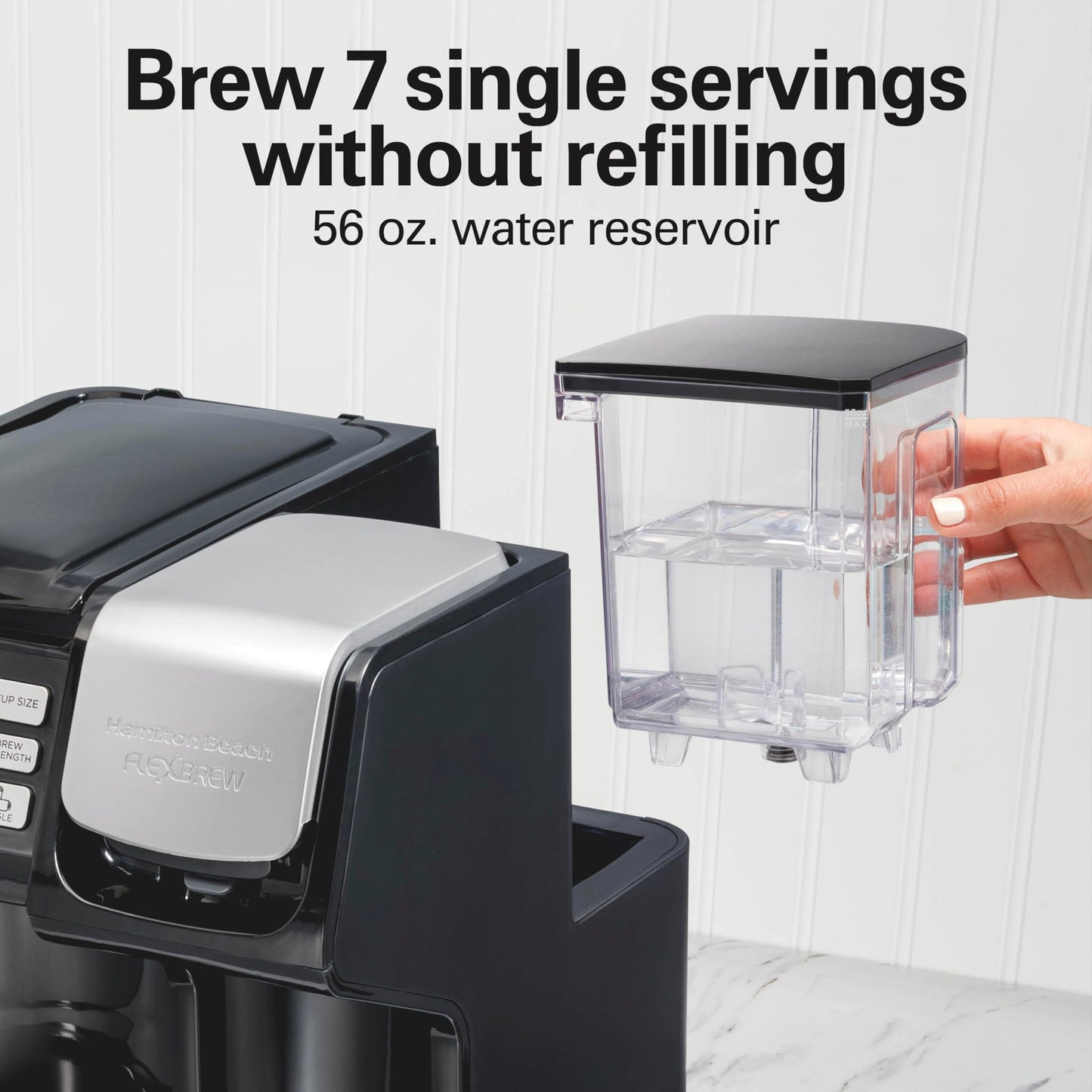 Hamilton Beach FlexBrew Trio 3-Way Coffee Maker, Single Serve & 12 Cup Drip Coffee Maker, Pod & Ground Coffee Compatible, Fast Brewing, Programmable, 56 oz Reservoir, Black (49902C) 🍁 All In One Marketplace Canada
