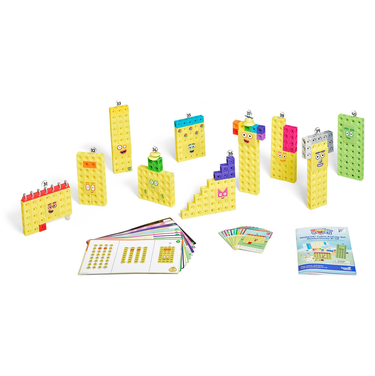 hand2mind Numberblocks 31-40 MathLink Cubes Activity Set - Learn Numbers & Early Math Skills, Preschool and Kindergarten Learning Activities, Educational Toys for Kids, Counting Math Manipulatives 🍁 All In One Marketplace Canada