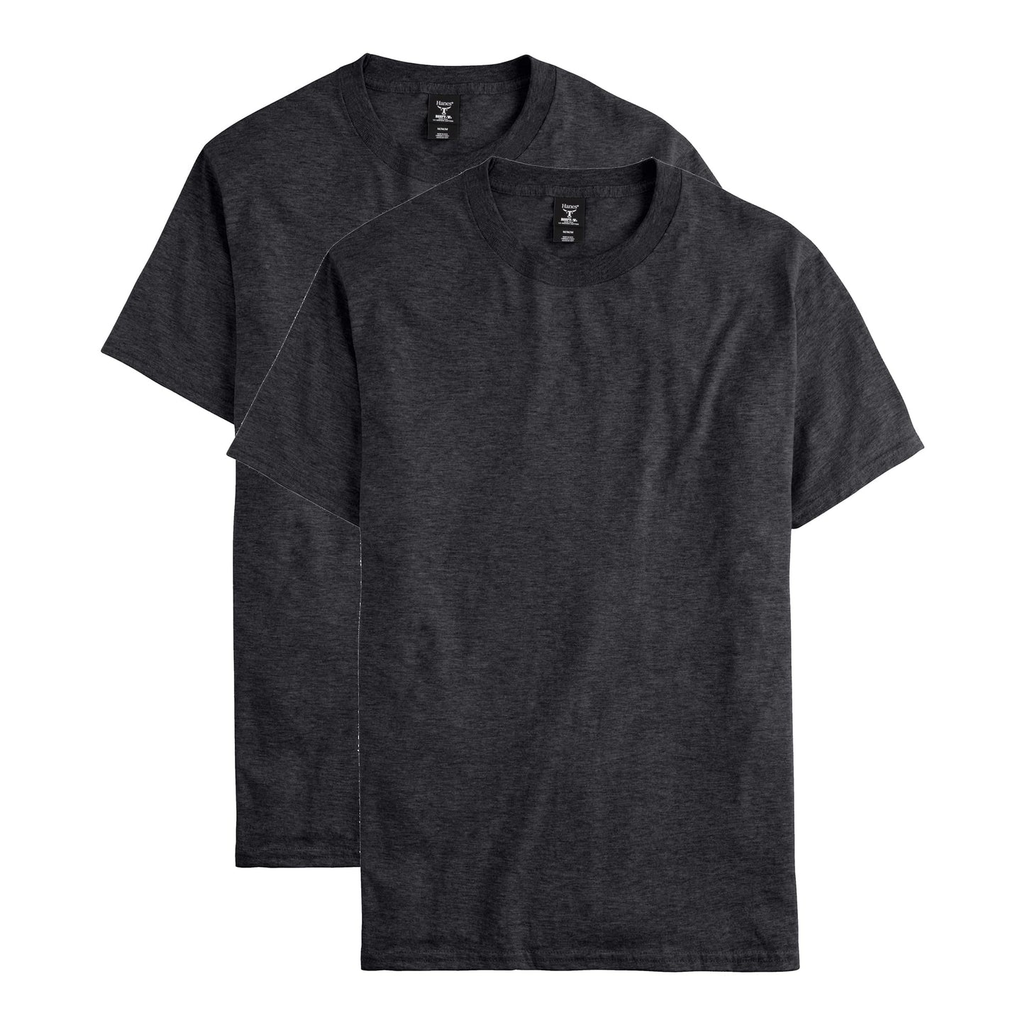 Hanes Size Men's Beefy Short Sleeve Tee Value Pack (2-Pack), Charcoal Heather, X-Large Tall 🍁 All In One Marketplace Canada