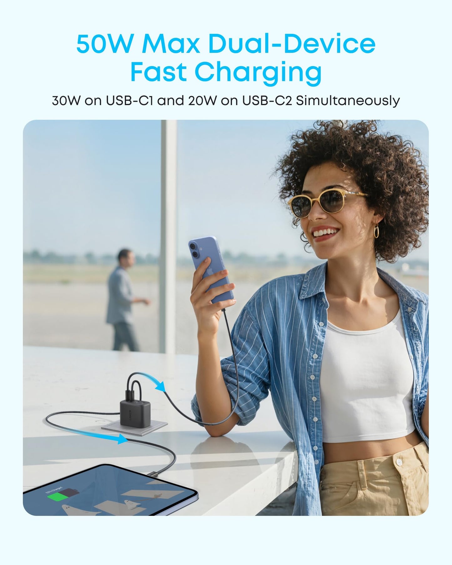 Anker Zolo USB C Charger Block, 2-Pack 4-Port Wall Adapter with 50W Max Output, 2 USB-C and 2 USB-A, Compact and Stable Design, for iPhone 17/16 Series, MacBook, iPad, Pixel, Galaxy, and More (Black) 🍁 All In One Marketplace Canada