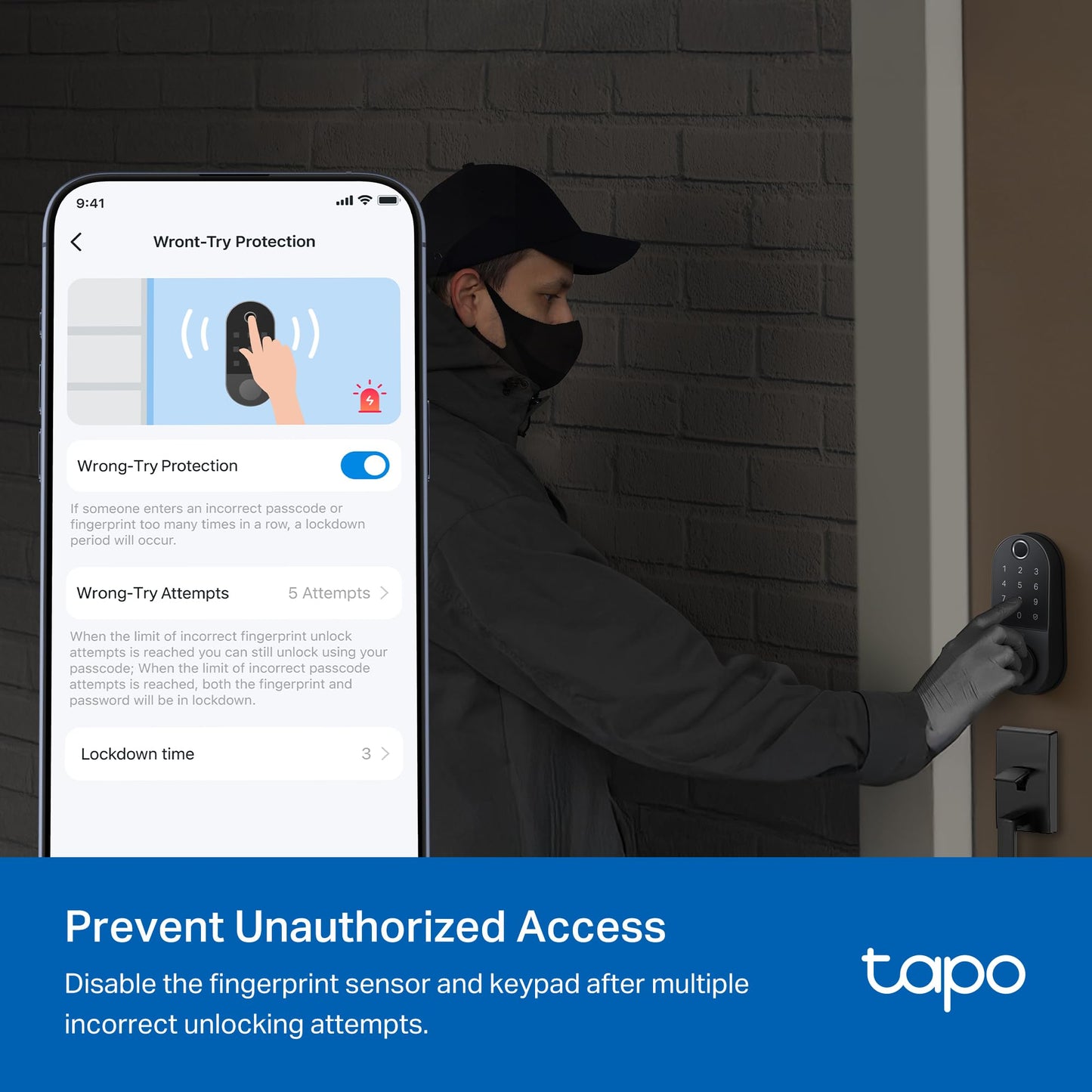 Tapo Smart Door Lock, Deadbolt | Keyless Entry, Fingerprint Recognition, Touchscreen Keypad & in-App Monitoring with Scheduled Access | 1-Year Rechargeable Battery | BHMA Grade 2 | Tapo DL110 🍁 All In One Marketplace Canada