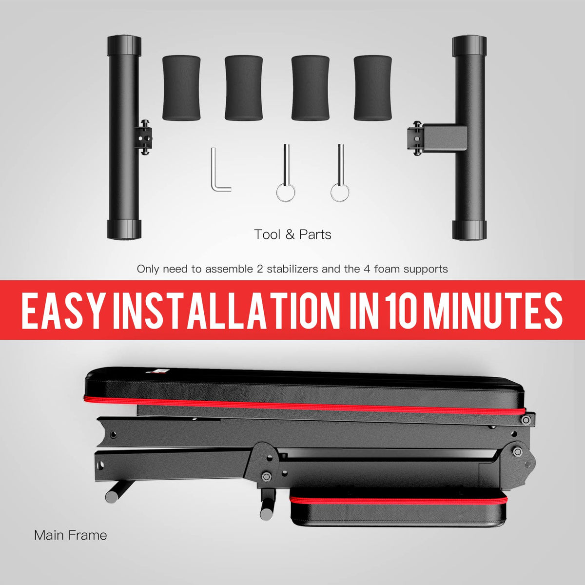 PASYOU Adjustable Weight Bench Full Body Workout Multi-Purpose Foldable Incline Decline Exercise Workout Bench for Home Gym 🍁 All In One Marketplace Canada