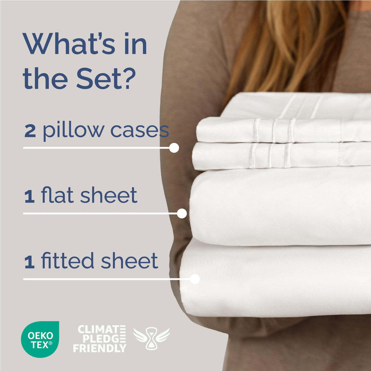 Full Size 4 Piece Sheet Set - Comfy Breathable & Cooling Sheets - Hotel Luxury Bed Sheets for Women and Men - Deep Pockets, Microfiber, Extra Soft & Wrinkle Free - Antique White Oeko-Tex Bed Sheet Set 🍁 All In One Marketplace Canada