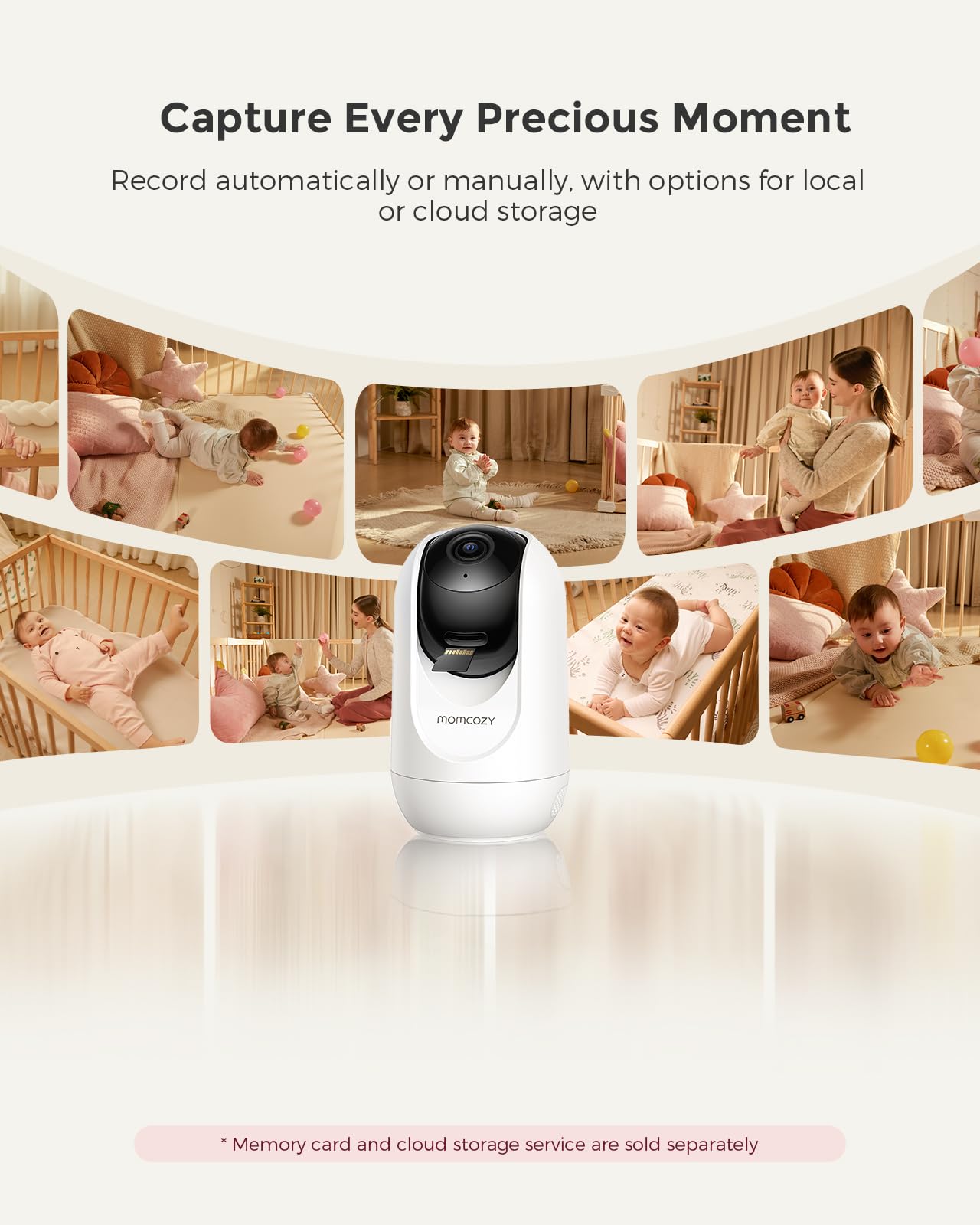 Momcozy Smart WiFi Baby Monitor with Camera and Audio, 5" 1080P Screen with Wall Mount, Motion & Cry Detection, Safe Fence,Clear Night Vision, 5000mAh Battery, 2-Way Talk, Photo & Video Recording,BM04 🍁 All In One Marketplace Canada