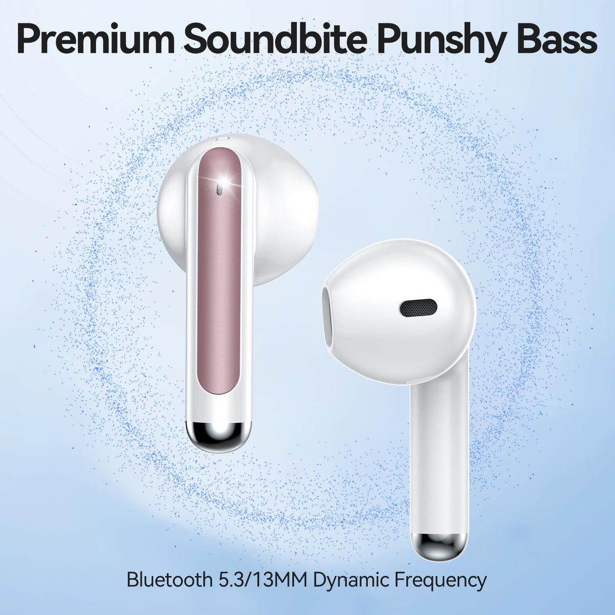 Wireless Earbuds, Bluetooth 5.4 in-Ear Headphones Wireless Bluetooth with ENC 4 Mics, Bluetooth Earbuds 50 Hour Noise-Cancelling Ear Buds with LED Indicator, IPX7 Waterproof for Sports/Work Rosa Gold 🍁 All In One Marketplace Canada