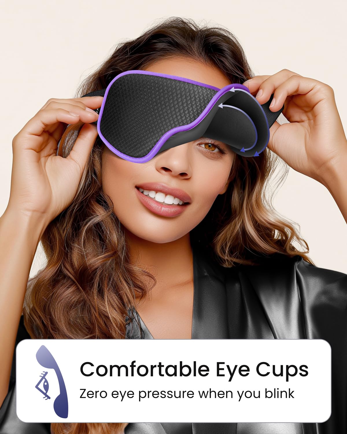 WAOAW Sleep Mask for Men Women: Blackout Eye Masks for Sleep - 3D Breathable Soft Comfortable Eye Mask for Travel - Adjustable Light Blocking Night Masks for Sleeping 🍁 All In One Marketplace Canada
