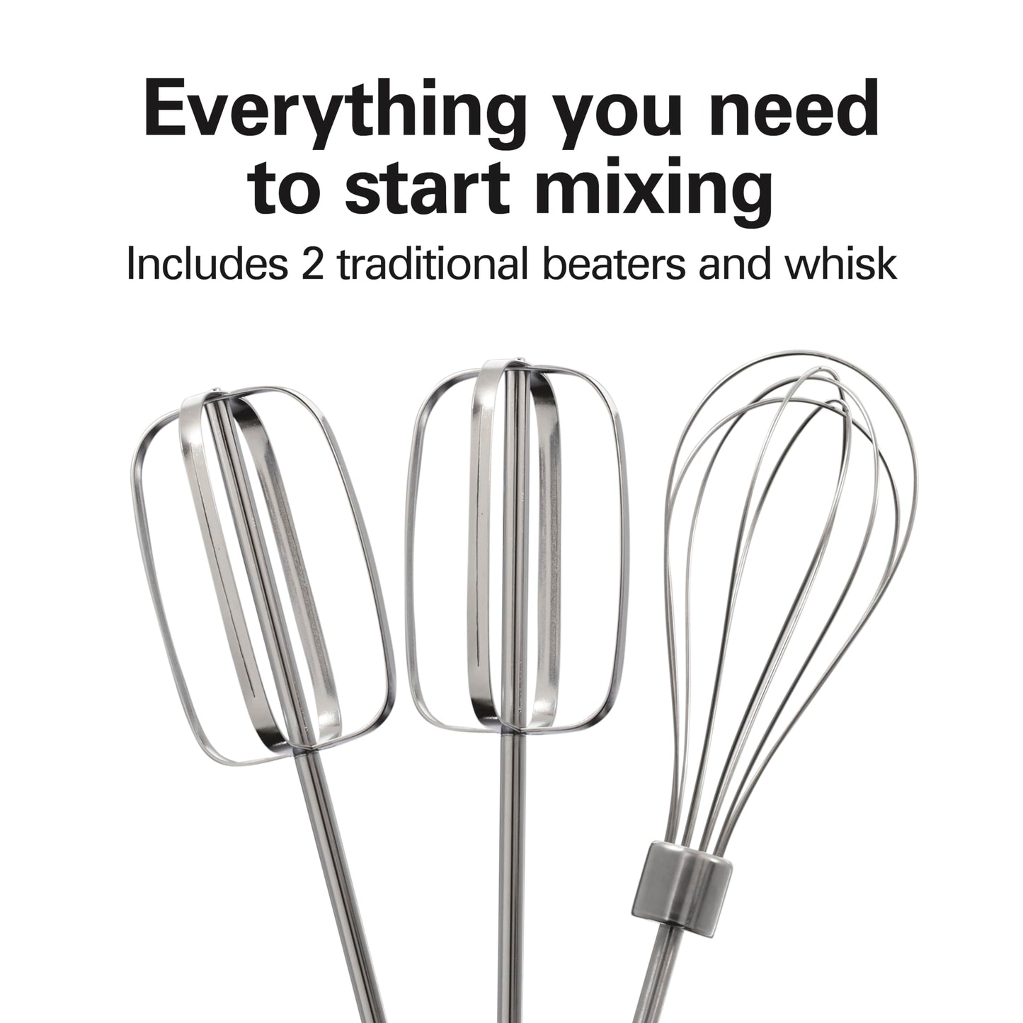 Hamilton Beach 6-Speed Electric Hand Mixer for Baking, 250W, QuickBurst, Snap-On Storage Case, Traditional Beaters & Whisk, White (62682G) 🍁 All In One Marketplace Canada