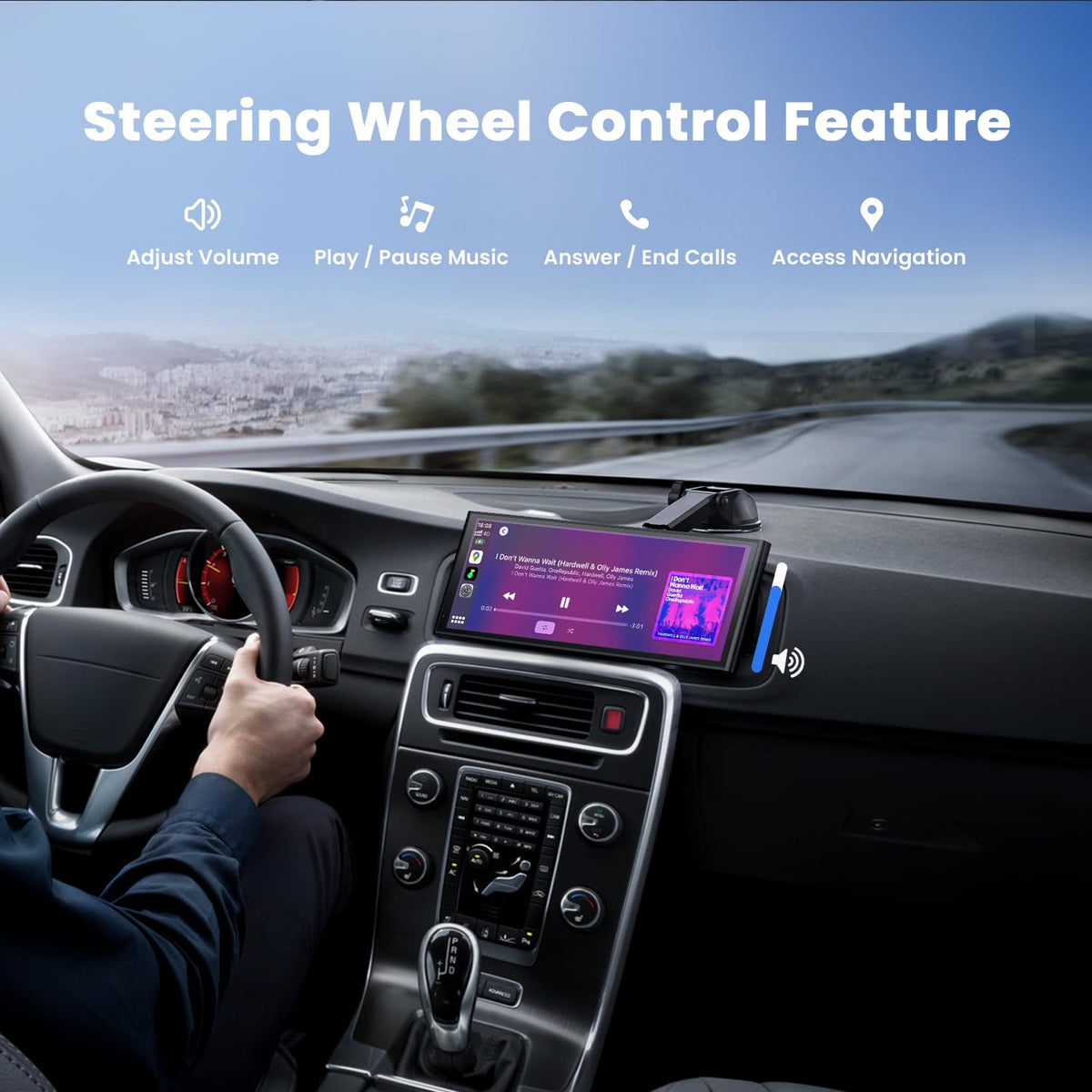 9.26" Carplay Screen for Car, Wireless Portable Car Play Screen for Apple CarPlay & Android Auto, OTA Updates, Backup Camera, Bluetooth 5.0, Mirror Link, Voice Control, GPS Navigation, FM 🍁 All In One Marketplace Canada