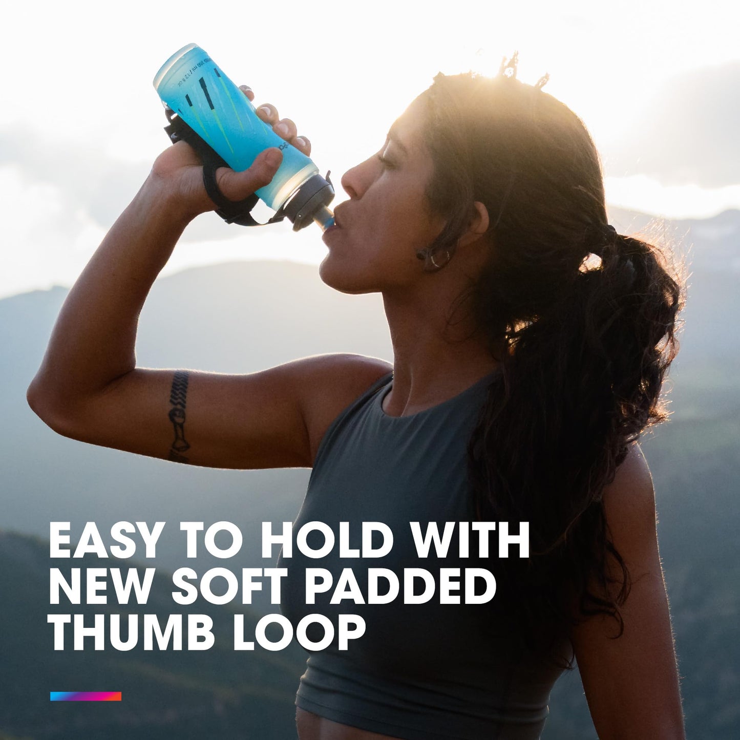 HydraPak SkyFlask Speed Handheld Running Water Bottle (350ml, Malibu) 🍁 All In One Marketplace Canada