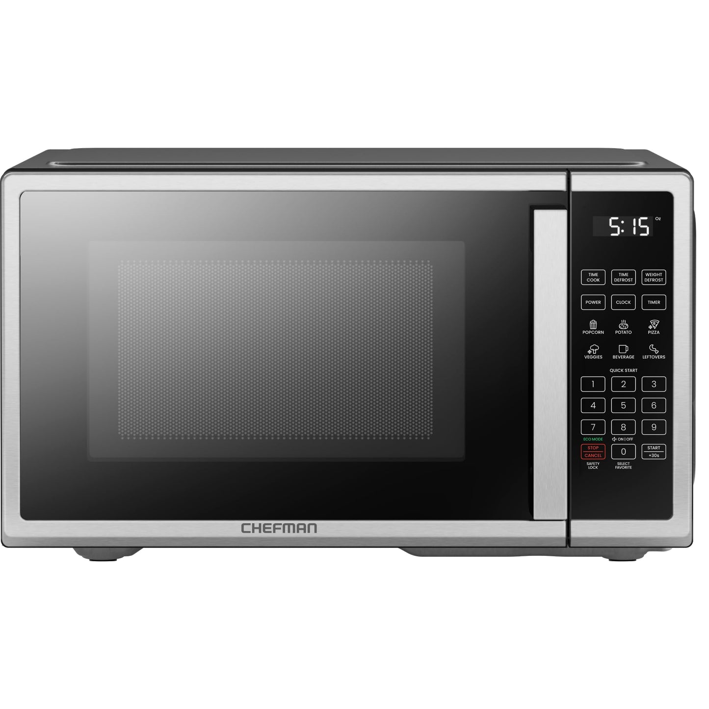 Chefman Countertop Microwave Oven 0.7 Cu. Ft. Digital Stainless Steel Microwave 700 Watts with 6 Auto Menus, 10 Power Levels, Eco Mode, Memory, Mute Function, Child Safety Lock, Easy Clean 🍁 All In One Marketplace Canada