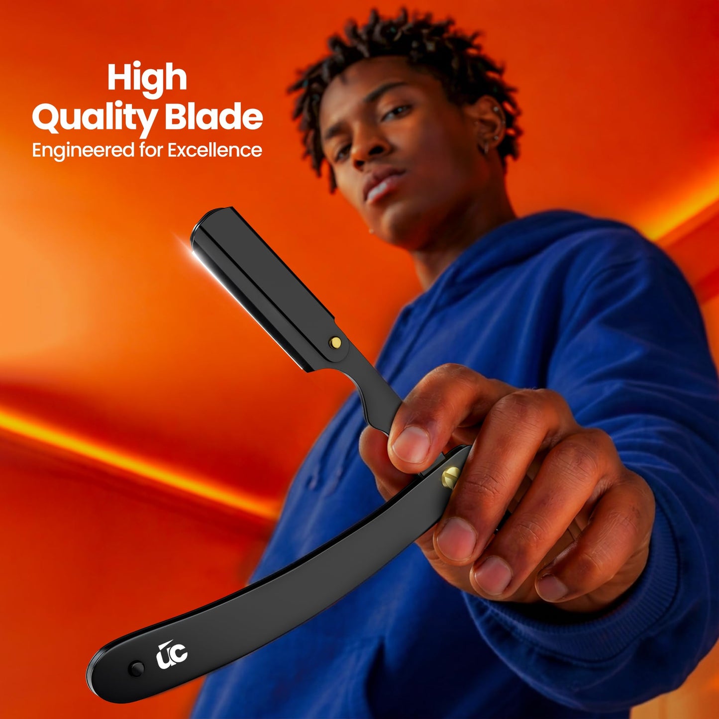Utopia Care Professional Barber Straight Edge Razor, 100-Pack Razor Blades, Stainless Steel Safety Razor, Barber Shaving Accessories - Black 🍁 All In One Marketplace Canada