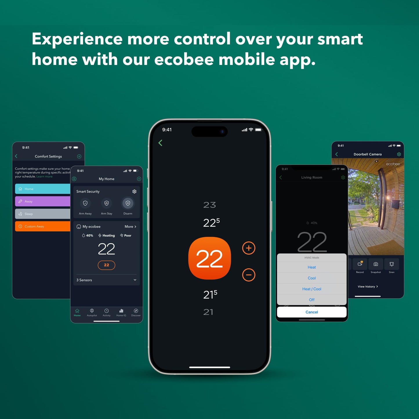 ecobee New Smart Thermostat Premium with Smart Sensor and Air Quality Monitor - Programmable Wifi Thermostat - Works with Siri, Alexa, Google Assistant 🍁 All In One Marketplace Canada