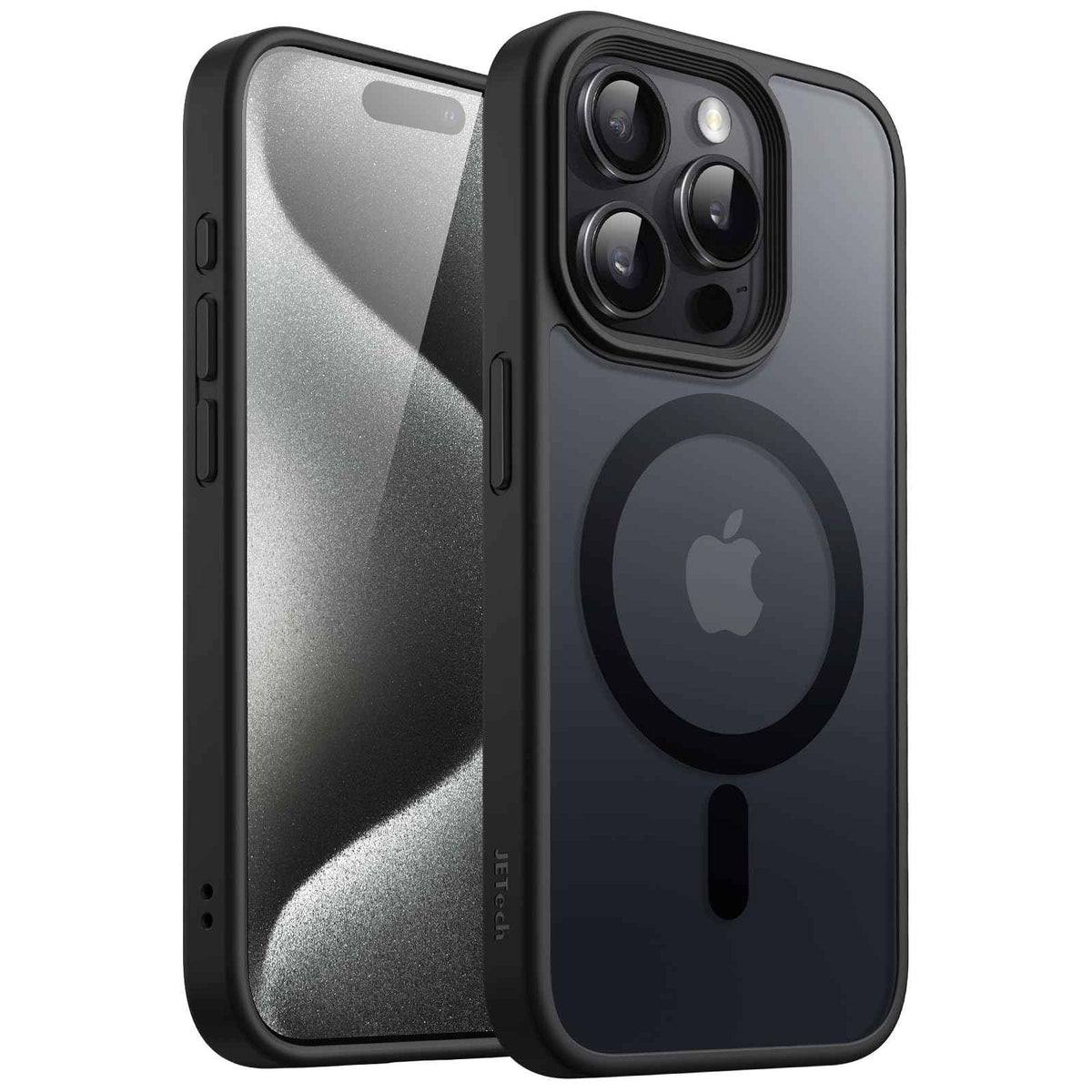 JETech Magnetic Case for iPhone 15 Pro 6.1-Inch Compatible with MagSafe, Translucent Matte Back Slim Shockproof Phone Cover (Black) 🍁 All In One Marketplace Canada