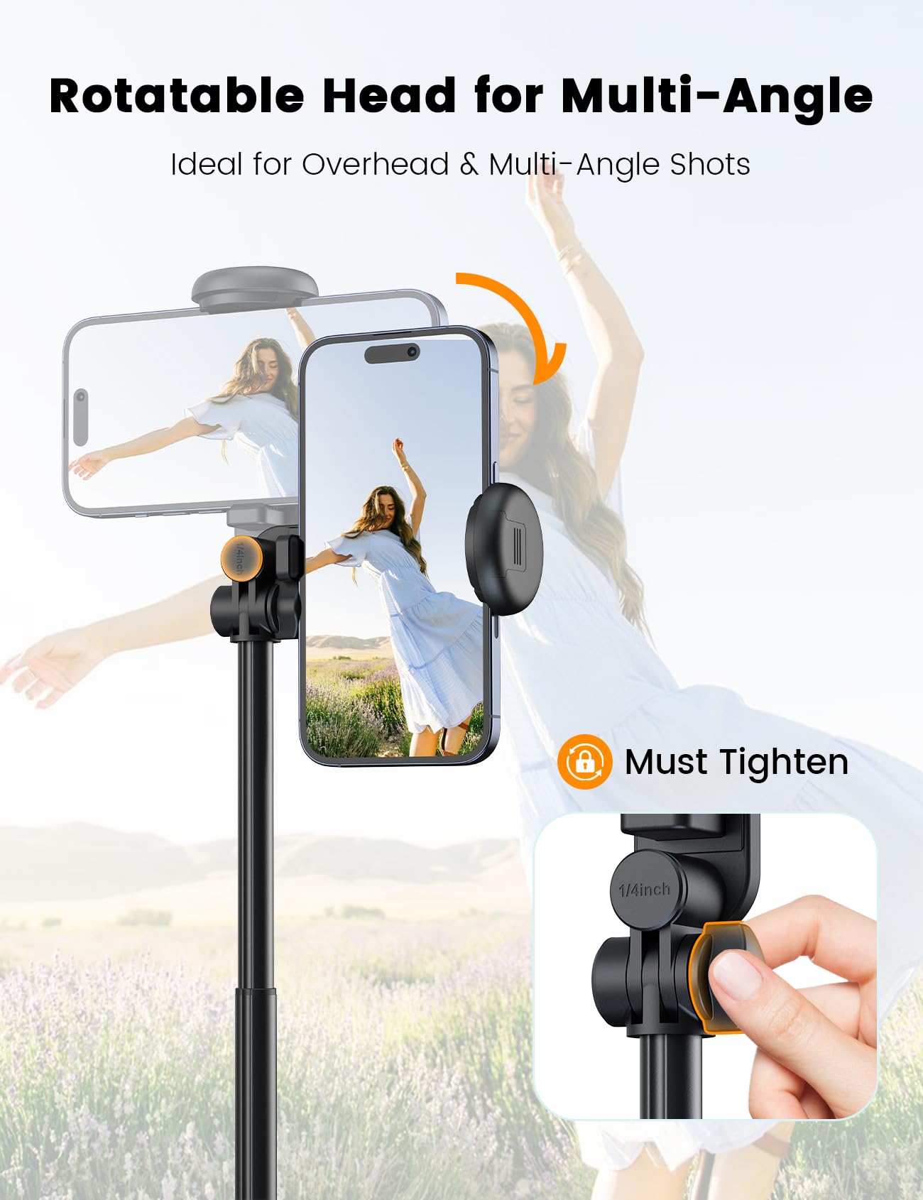 ANXRE 67.7" Photographic Tripod Stand with Light, NT99 Tripod Stand for Cell Phone & Camera & Gopro, Travel Stand Holder with Remote for Content Creator Video Recording 🍁 All In One Marketplace Canada