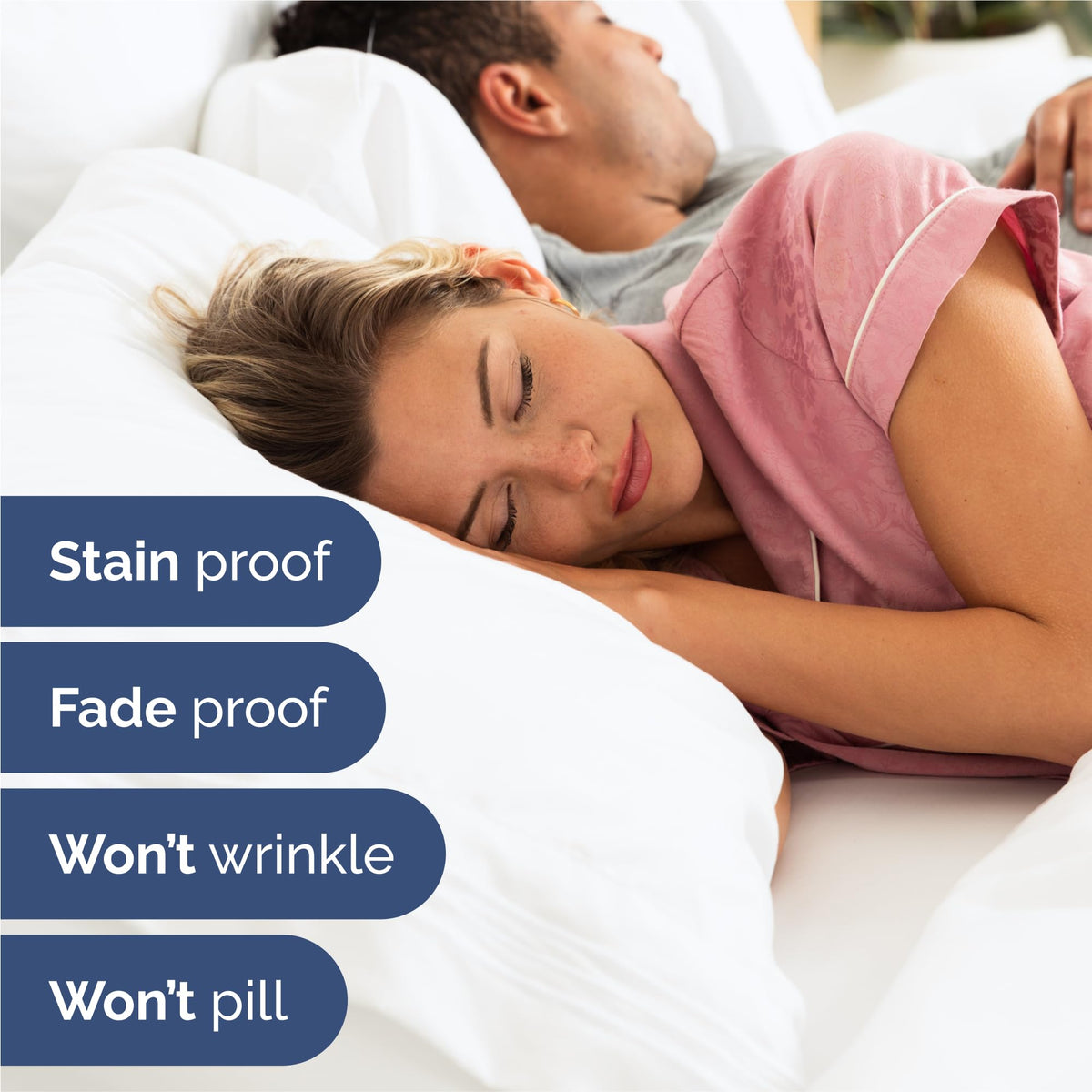 King Size 4 Piece Sheet Set - Comfy Breathable & Cooling Sheets - Hotel Luxury Bed Sheets for Women & Men - Deep Pockets, Easy-Fit, Extra Soft & Wrinkle Free Sheets - White Oeko-Tex Bed Sheet Set 🍁 All In One Marketplace Canada