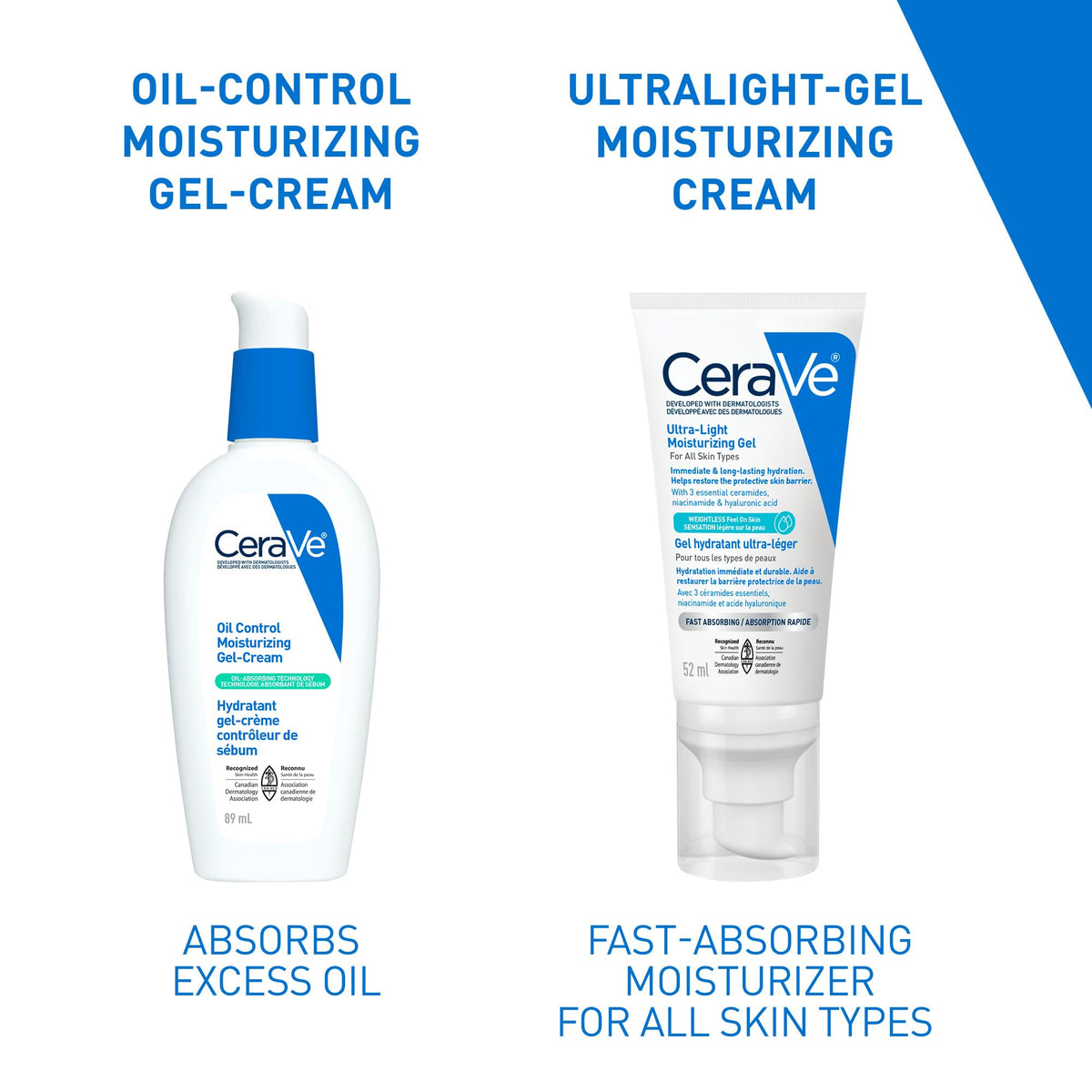 CeraVe Oil Control Moisturizing Gel-Cream for Oily & Combination Skin, 48H Hydration & 8H Shine Control, Non-Greasy, Matte Finish with Ceramides, Hyaluronic Acid & Niacinamide, Fragrance-Free, 89mL 🍁 All In One Marketplace Canada