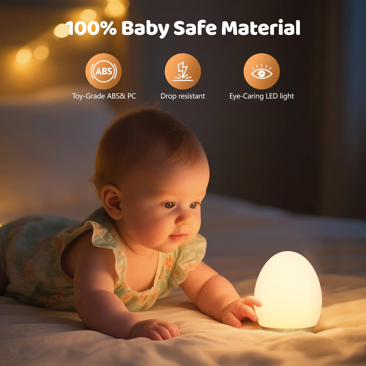Night Lights for Kids, MediAcous Baby Night Light with 7 Colors Changing & Dimming Function, Rechargeable Kids Night Light with 1 Hour Timer & Touch Control, Up to 100H, Wood Grain 🍁 All In One Marketplace Canada