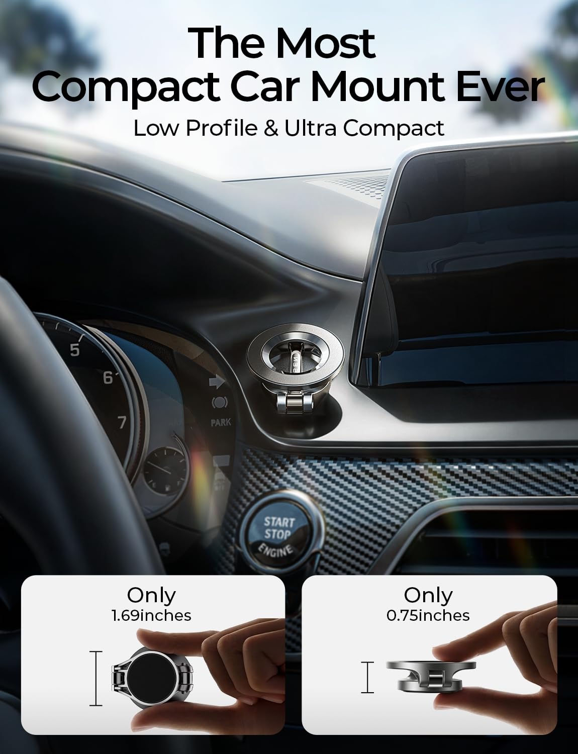 LISEN for MagSafe Car Mount, [24 Strong Magnet] 360° Rotation Magnetic Phone Holder Car Support Cellulaire Auto iPhone Car Holder Mount Dash Phone Mount for iPhone 17 Pro Max Air 16 Plus 15 14 13 12 🍁 All In One Marketplace Canada