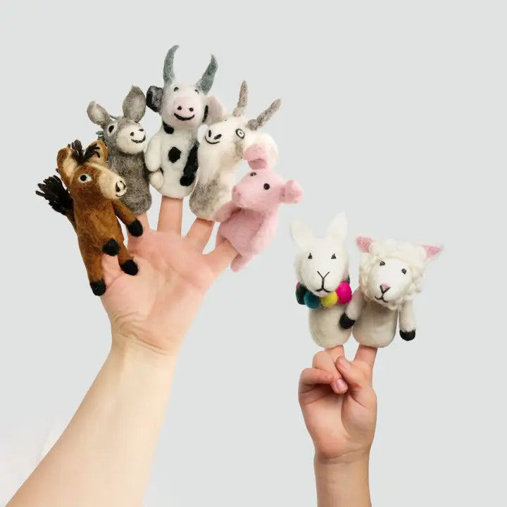The Winding Road - Ethically-sourced Handmade Finger Puppets - Fair trade from Nepal - Ages 0+