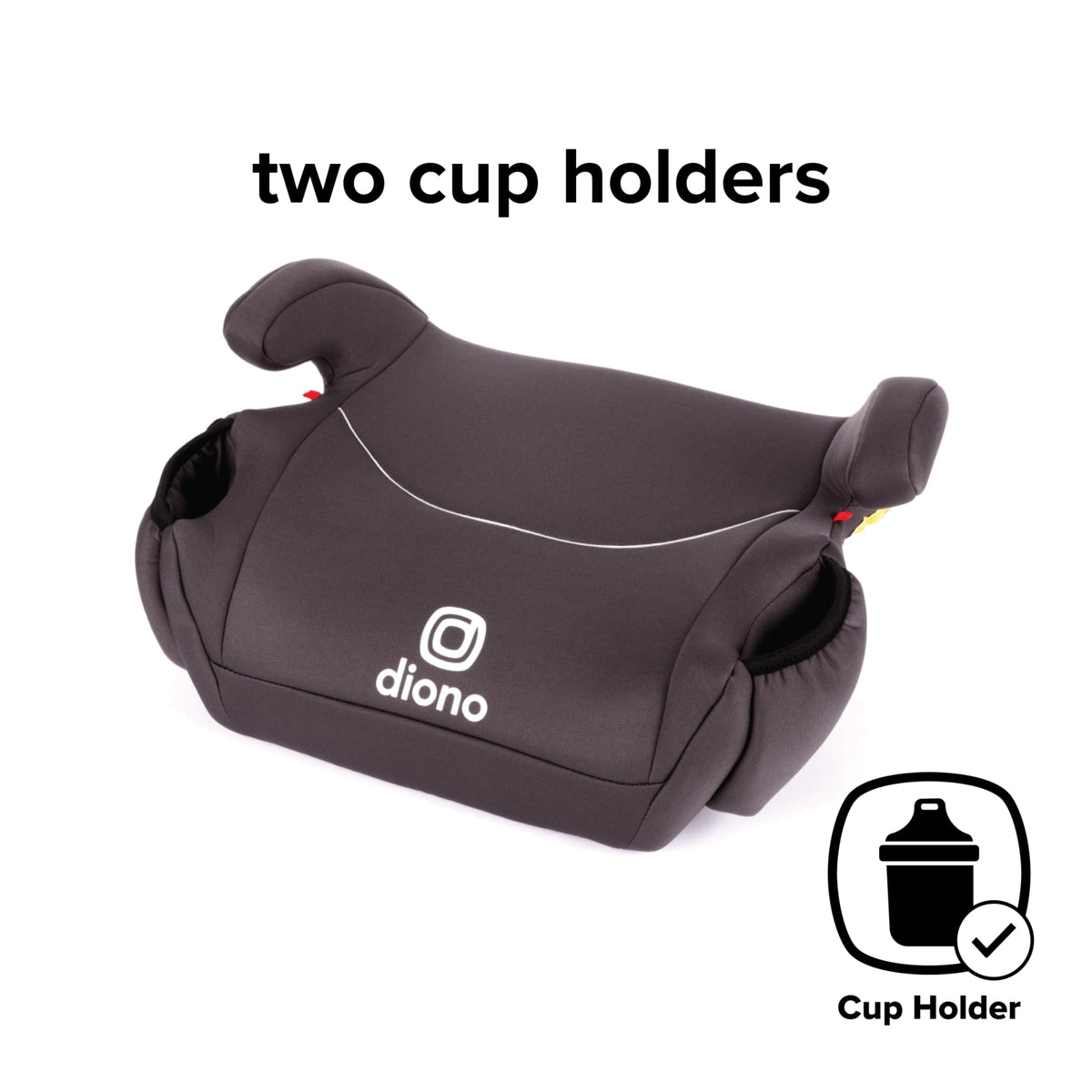 Diono Solana 2022, No Latch, Pack of 2 Backless Booster Car Seats, Lightweight, Machine Washable Covers, Cup Holders, Black Charcoal 🍁 All In One Marketplace Canada