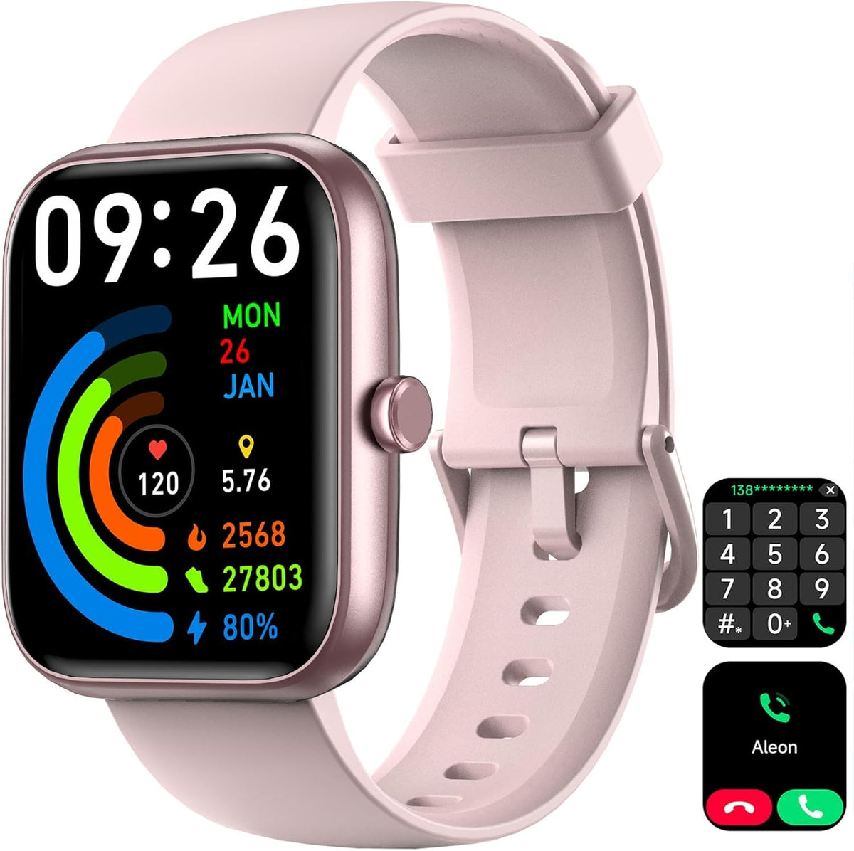 Smart Watch for Men Women with Bluetooth Call, Alexa Built-in, Heart Rate & Sleep Monitor, 1.83" DIY Dial Fitness Watch with 100+ Sport Modes, IP68 Waterproof, Compatible with Android iOS 🍁 All In One Marketplace Canada