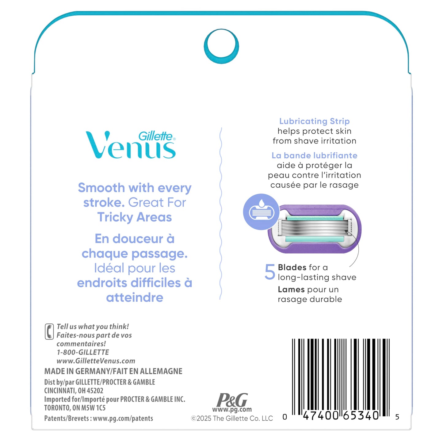 Gillette Venus Extra Smooth Contour Women’s Razor Blades, 5-Bladed Razor Refills, 1 Pack (Count of 6) 🍁 All In One Marketplace Canada