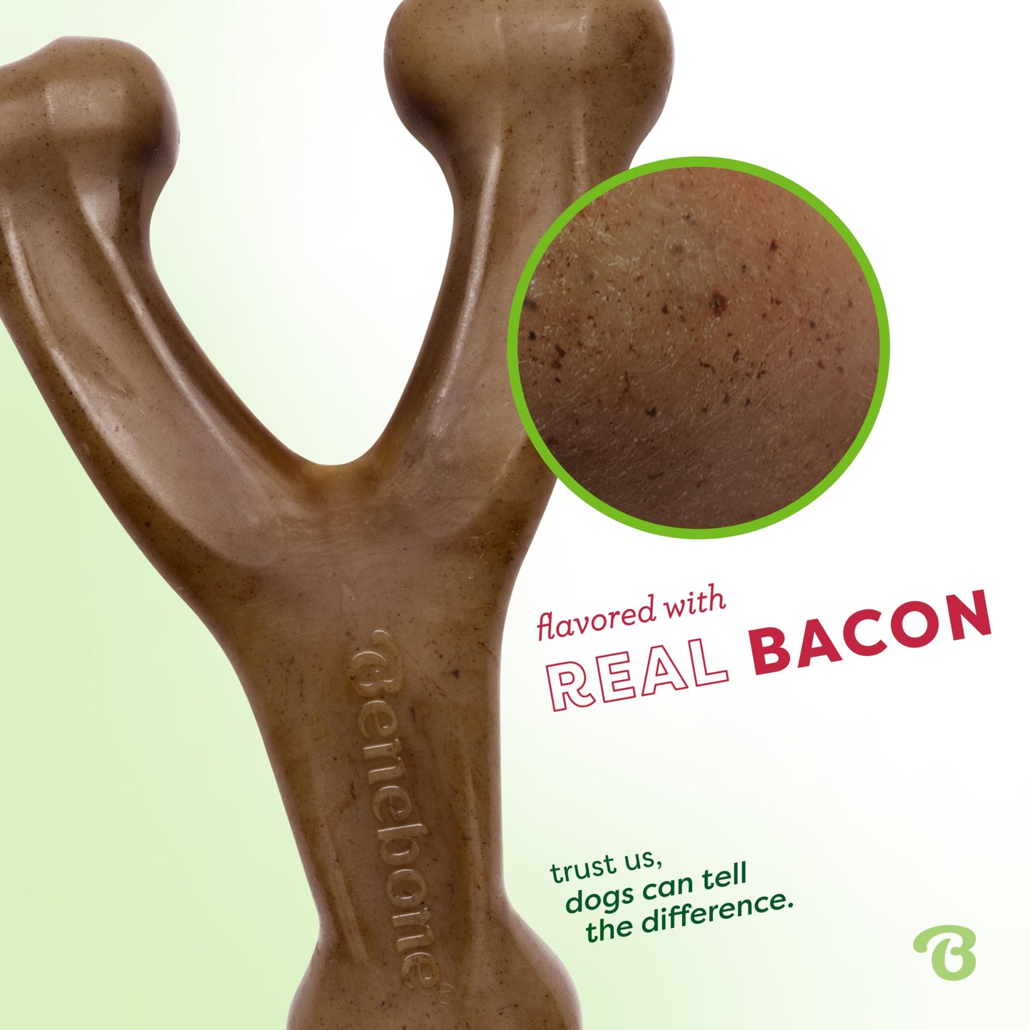 Benebone Wishbone Durable Dog Chew Toy for Aggressive Chewers, Real Bacon, Made in USA, Medium 🍁 All In One Marketplace Canada