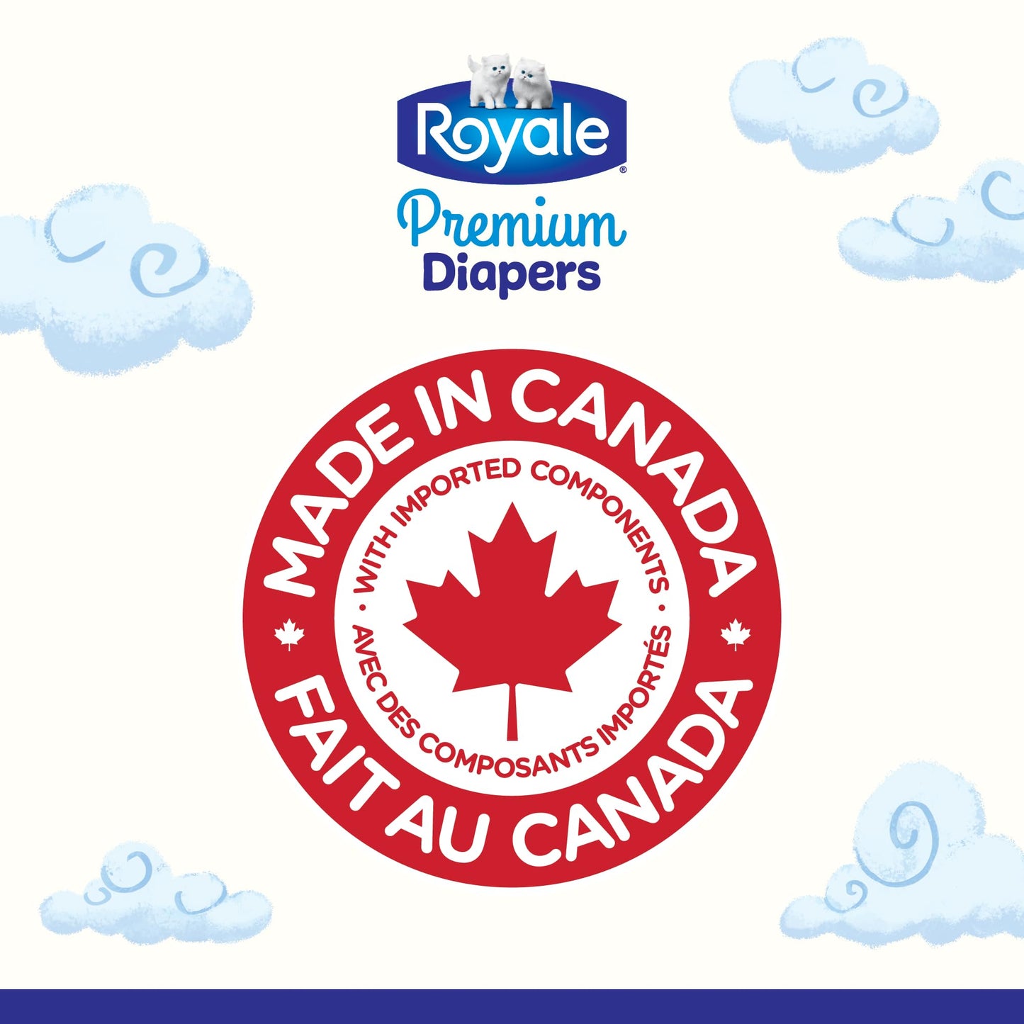 Royale Premium Diapers, Size NB (Up to 10 lb), 84 Count, Disposable Baby Diapers 🍁 All In One Marketplace Canada