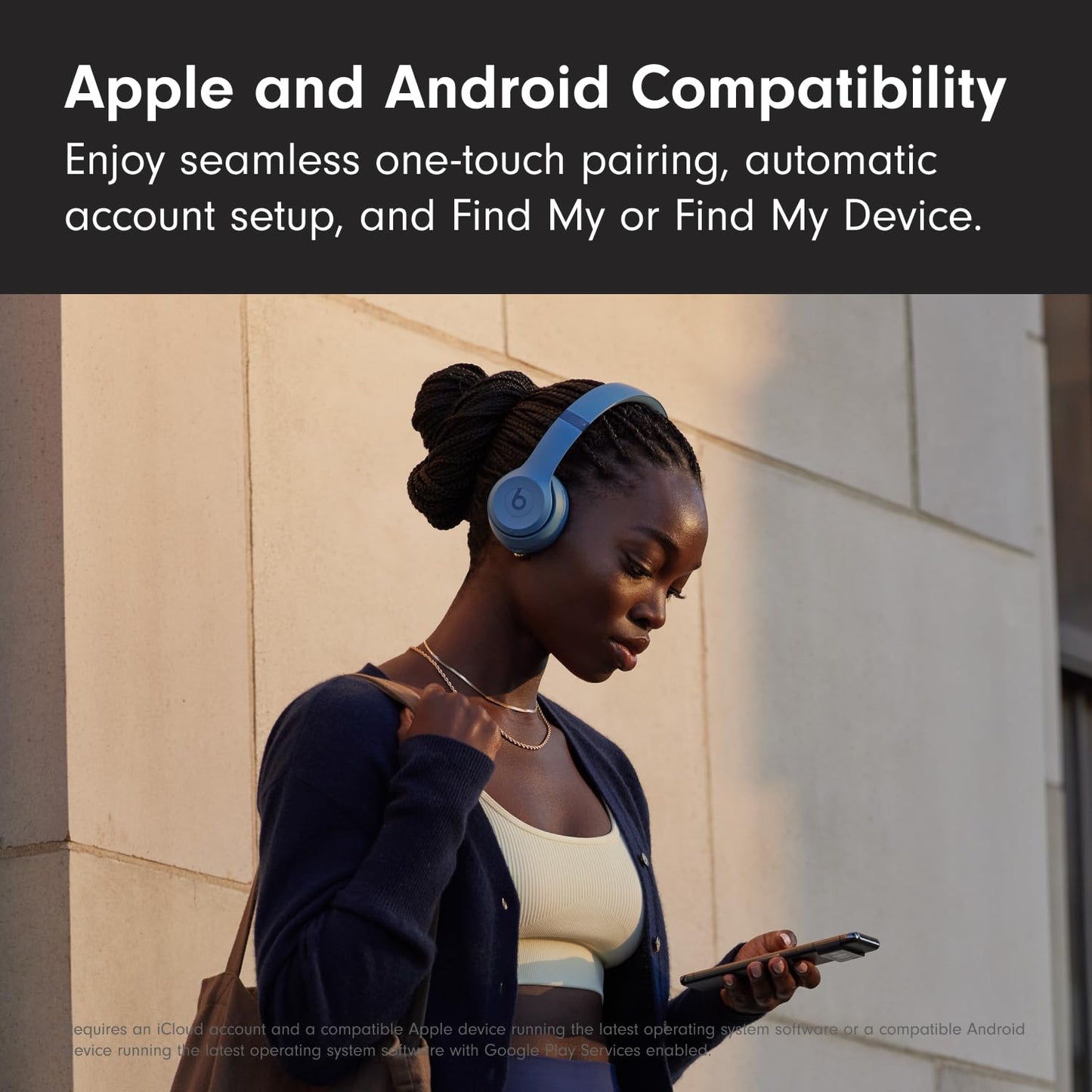 Beats Solo 4 - Wireless Bluetooth On-Ear Headphones, Apple & Android Compatible, Up to 50 Hours of Battery Life - Slate Blue 🍁 All In One Marketplace Canada
