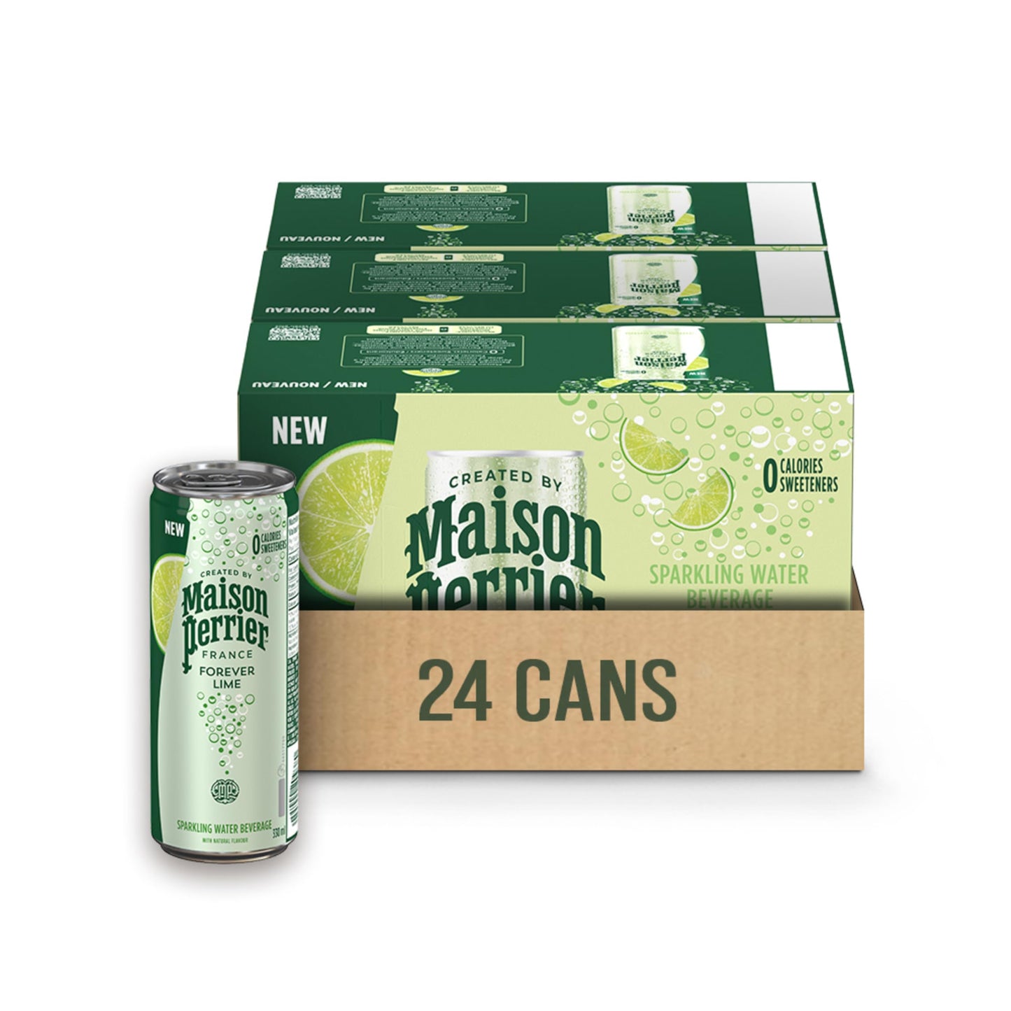 Maison Perrier Forever Lime, Sparkling Water Beverage, 24 x 330ml 🍁 All In One Marketplace Canada