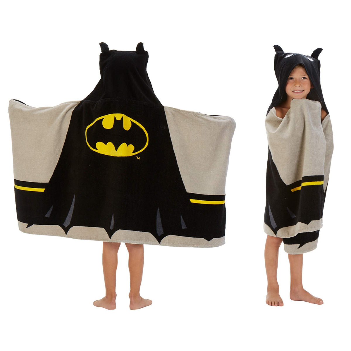 Batman Kids Bath/Pool/Beach Super Soft Cotton Terry Hooded Towel Wrap, 24" x 50", (Officially Licensed Product) By Franco 🍁 All In One Marketplace Canada