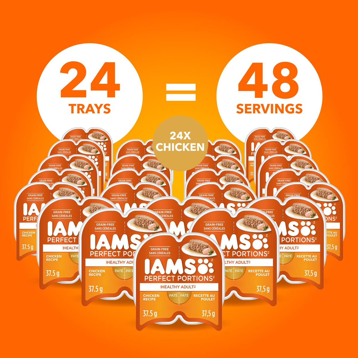 IAMS Perfect PORTIONS Adult Wet Cat Food, Chicken Flavour, 75g (24 Pack) 🍁 All In One Marketplace Canada
