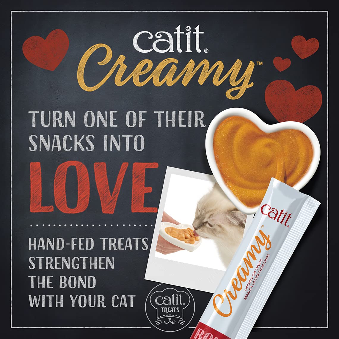 Catit Creamy Cat Treats Lickable, Salmon Flavor, 50 Tubes, Mega Pack, Hand-Fed Lickable Cat Treats, Healthy & Hydrating, Made with Fresh Ingredients, Gaterie Pour Chat 🍁 All In One Marketplace Canada