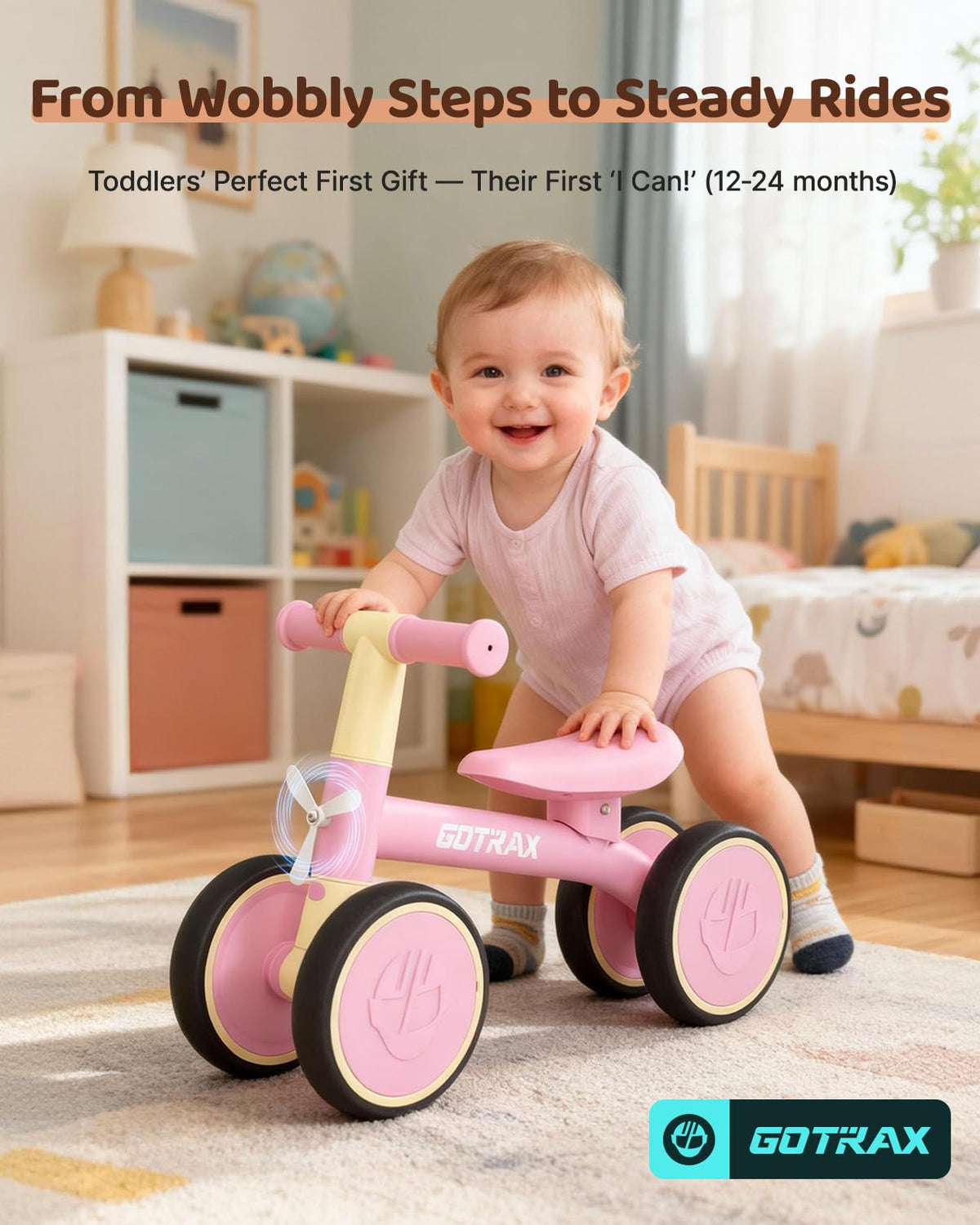 Gotrax Baby Balance Bike, 7" Silent Wheels, First Gift for Toddlers 1-2 🍁 All In One Marketplace Canada