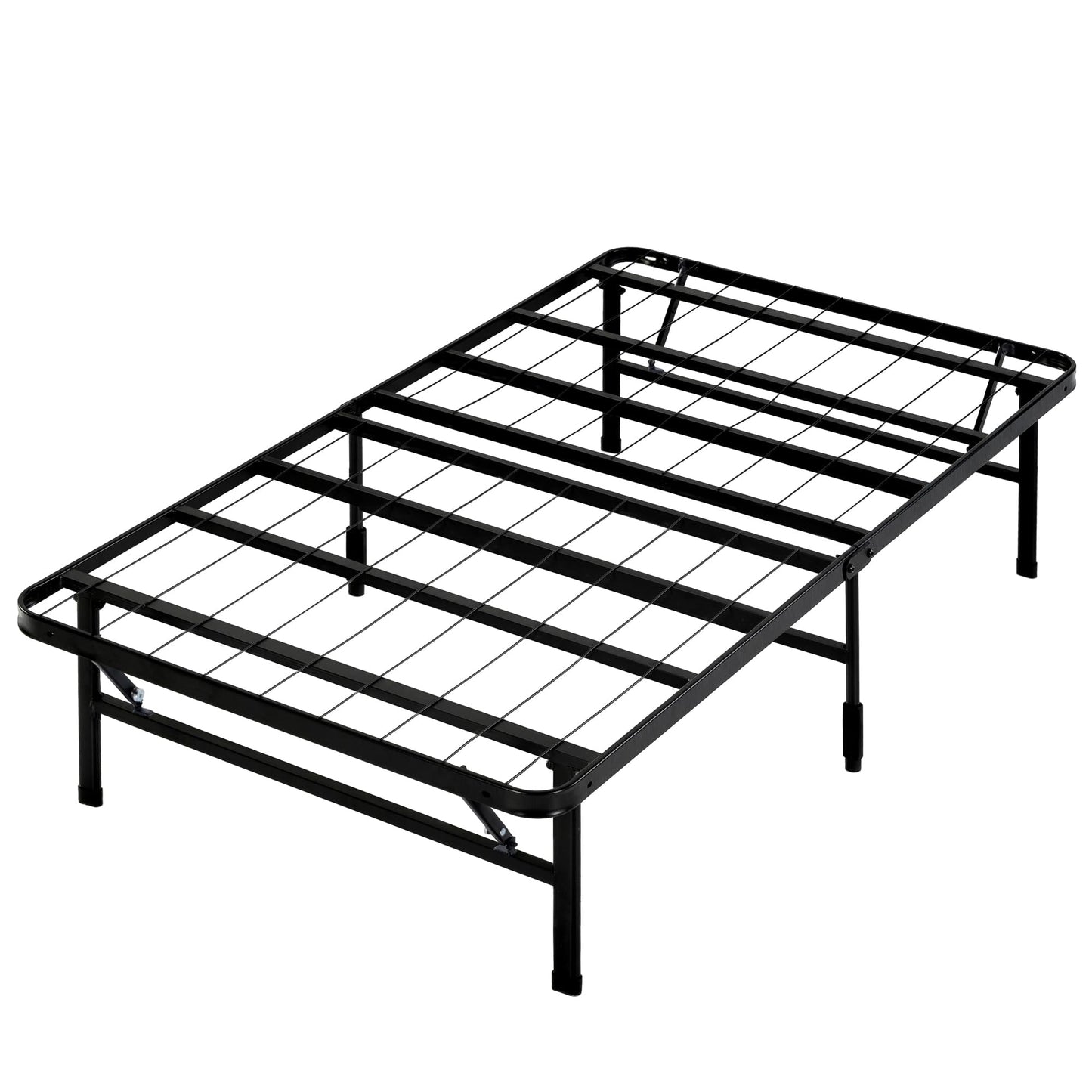 ZINUS SmartBase Tool-Free Assembly Mattress Foundation / 14 Inch Metal Platform Bed Frame/No Box Spring Needed/Sturdy Steel Frame/Underbed Storage, Black, Twin, Regular 🍁 All In One Marketplace Canada