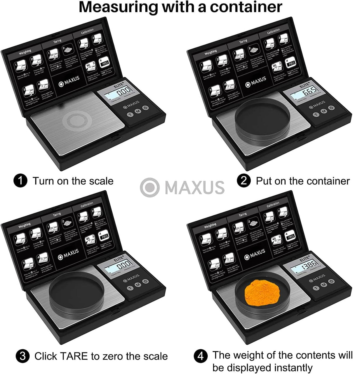 MAXUS Precision Pocket Scale 500g x 0.01g, Digital Gram Scale with Tray, Small Food Scale, Jewelry Scale, Ounces Grains Scale with Backlit LCD 🍁 All In One Marketplace Canada