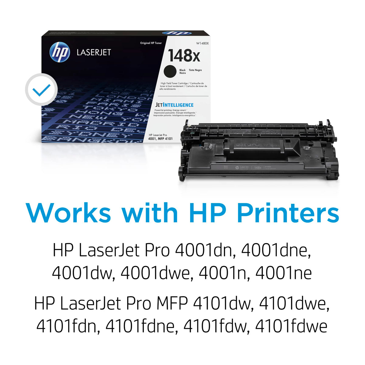 HP Original 148X Black LaserJet Toner Cartridge | This Cartridge Works LaserJet Pro 4001, MFP 4101 | W1480X, Black 🍁 All In One Marketplace Canada