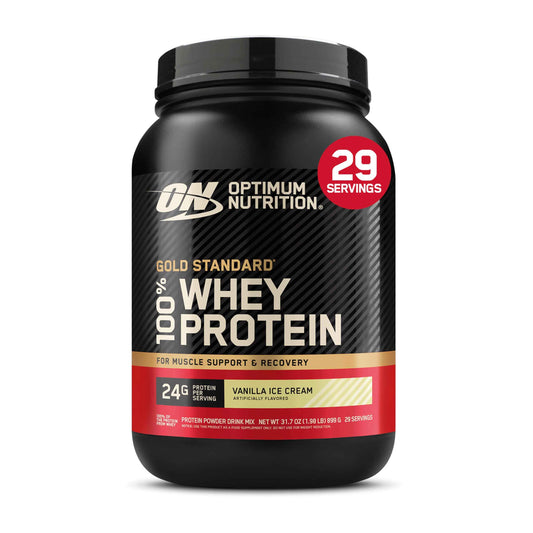 Optimum Nutrition Gold Standard 100% Whey Protein Powder, 907g - Vanilla Ice Cream - 29 servings (packaging may vary) 🍁 All In One Marketplace Canada