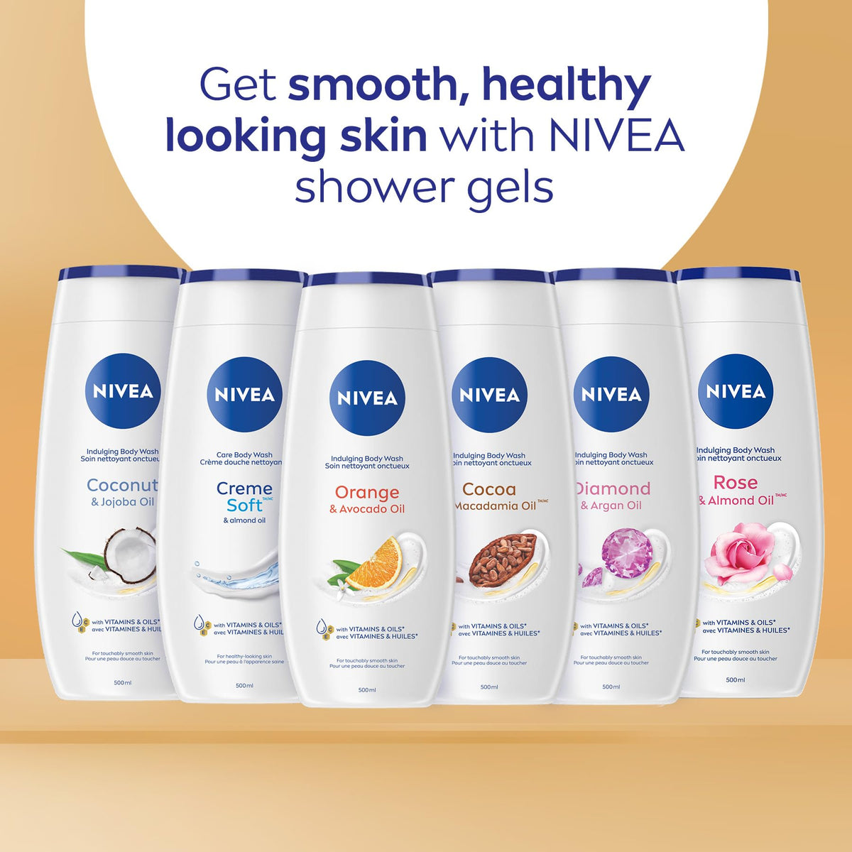 NIVEA Orange & Avocado Oil Body Wash, 3x500ml 🍁 All In One Marketplace Canada