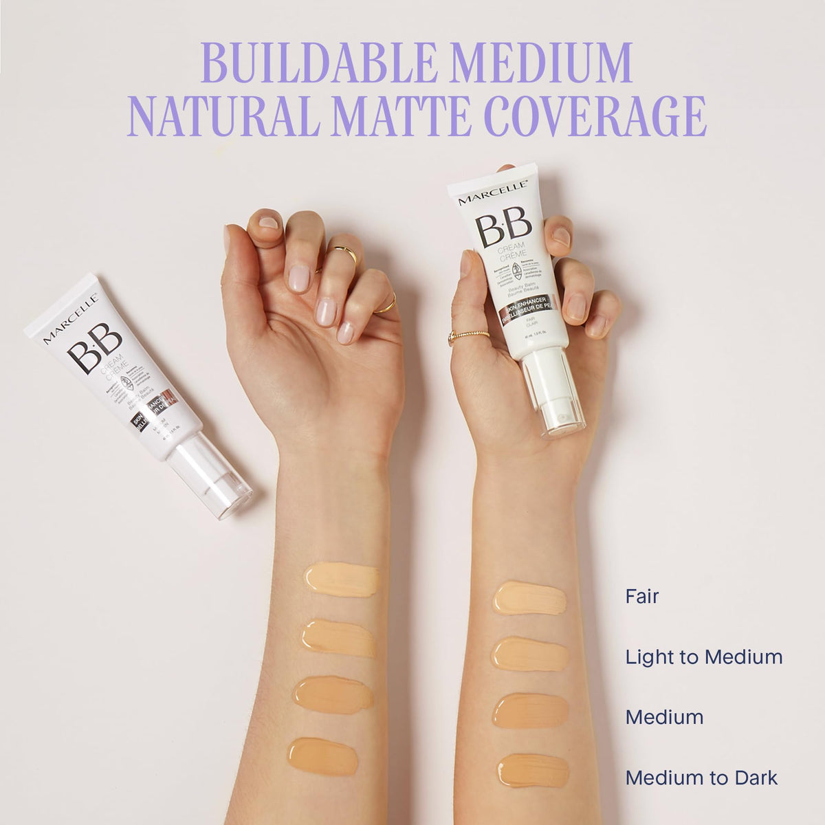 Marcelle BB Cream Beauty Balm, Medium to Dark, Tinted Moisturizer, Skin Enhancer, Lightweight, Hydrating, Hypoallergenic, Non-Comedogenic, Fragrance-Free, Paraben-Free, Oil-Free, Cruelty-Free, 45 mL 🍁 All In One Marketplace Canada